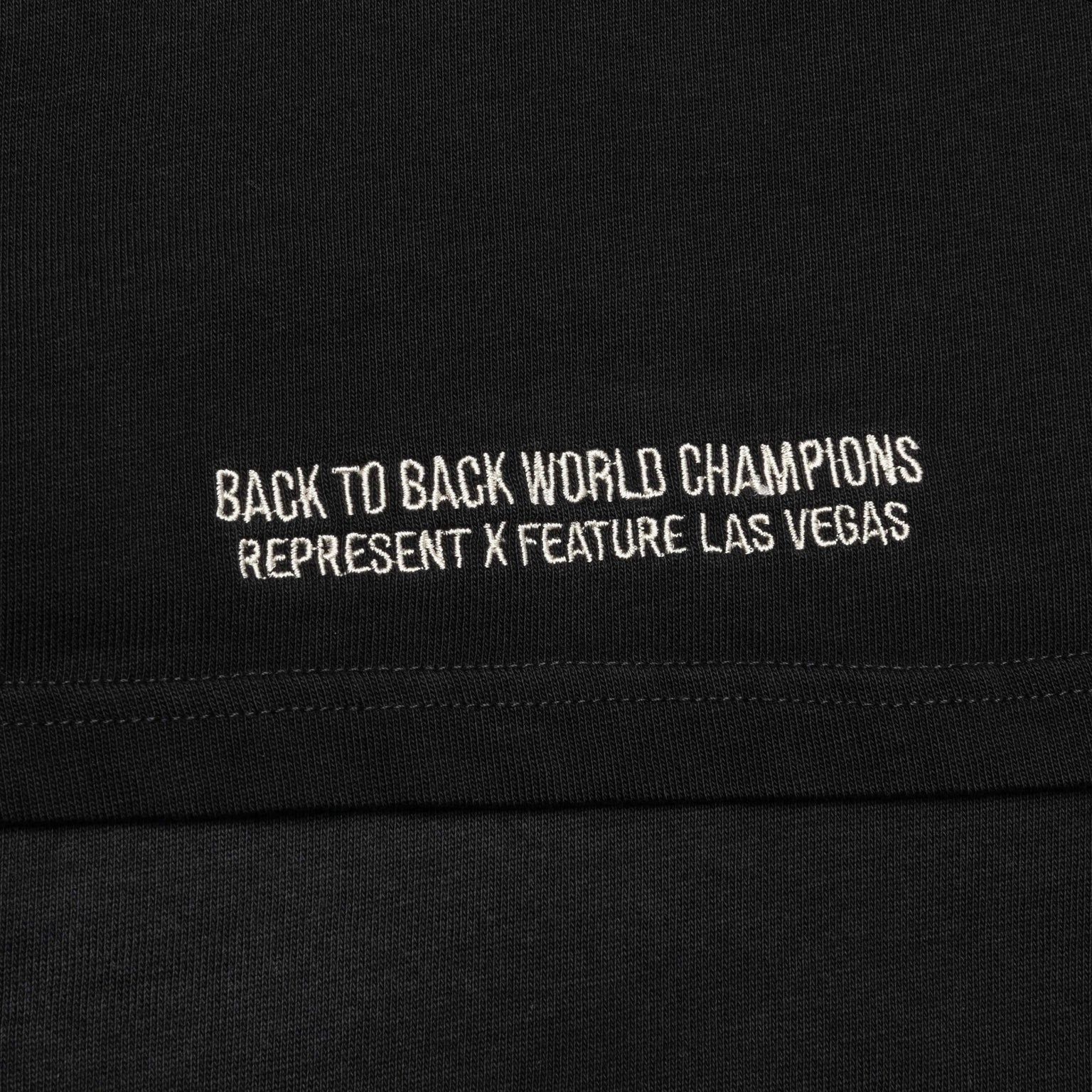 FEATURE X REPRESENT HEAD 2 HEAD T-SHIRT - STAINED BLACK - 7