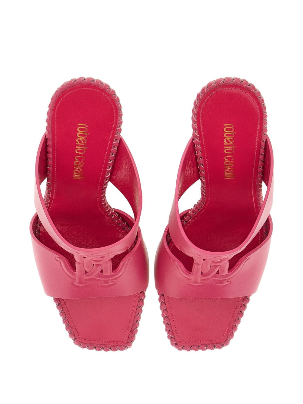 Mirror Snake-embossed mules - 4