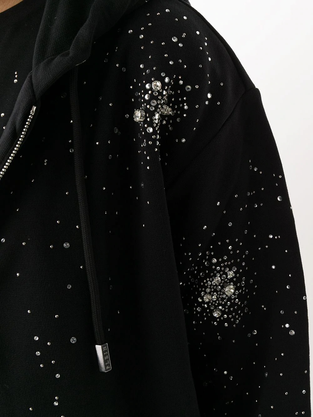 rhinestone detail hoodie - 5