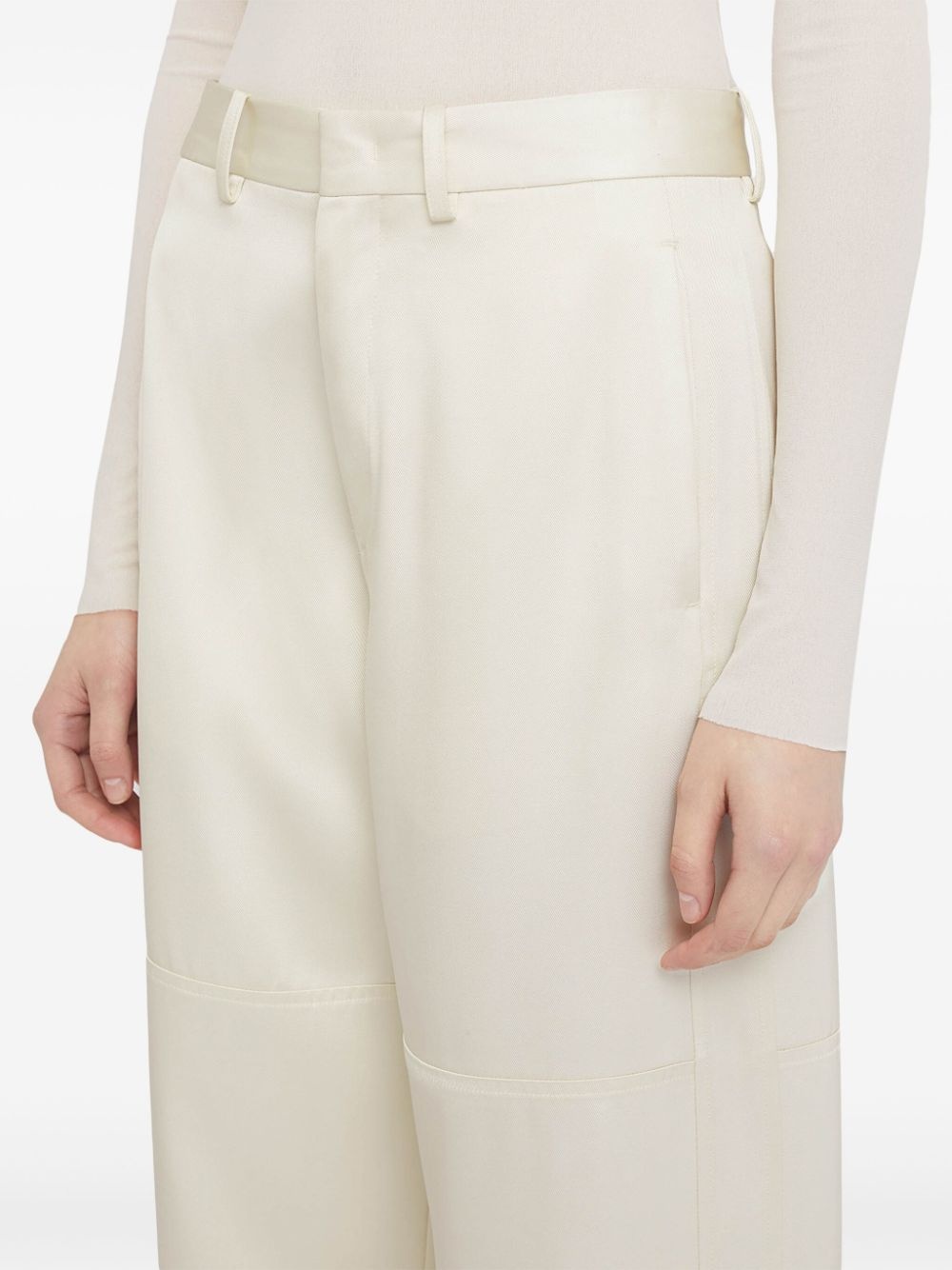 slit detailing tailored trousers - 5