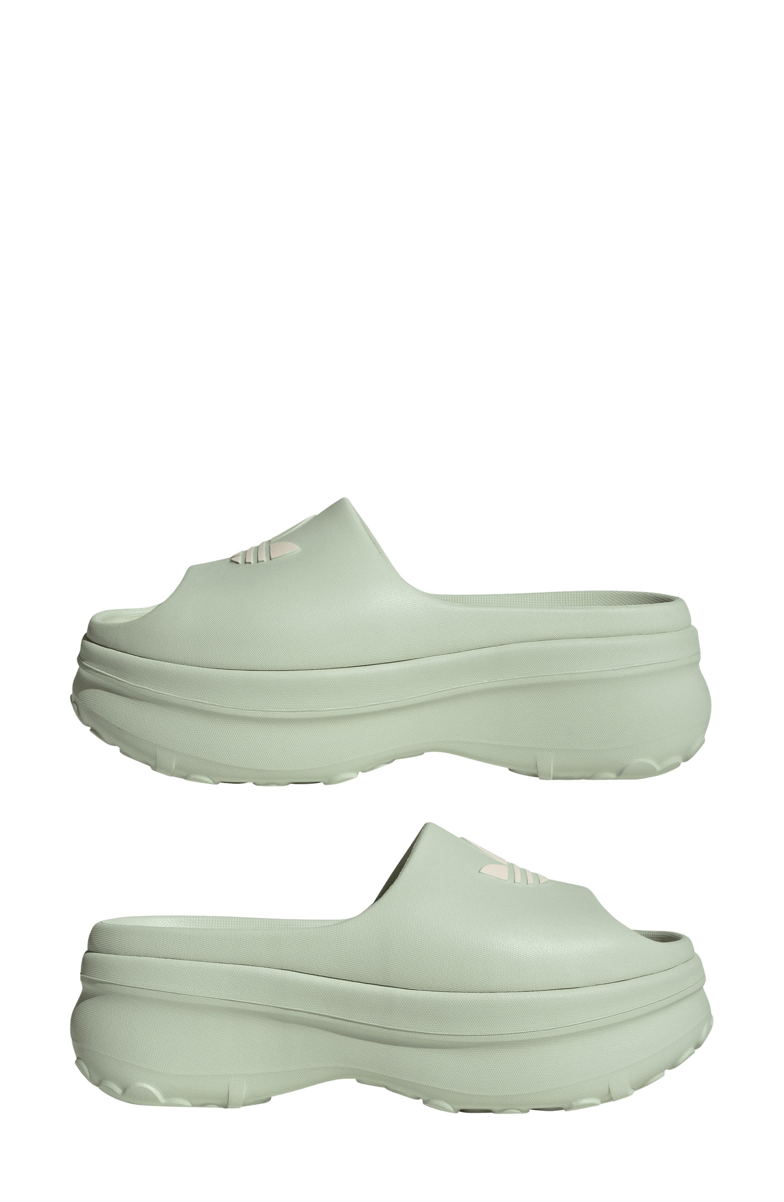 adidas Adifom Stan Smith Platform Slide in Linen Green/white/white at Nordstrom - 7