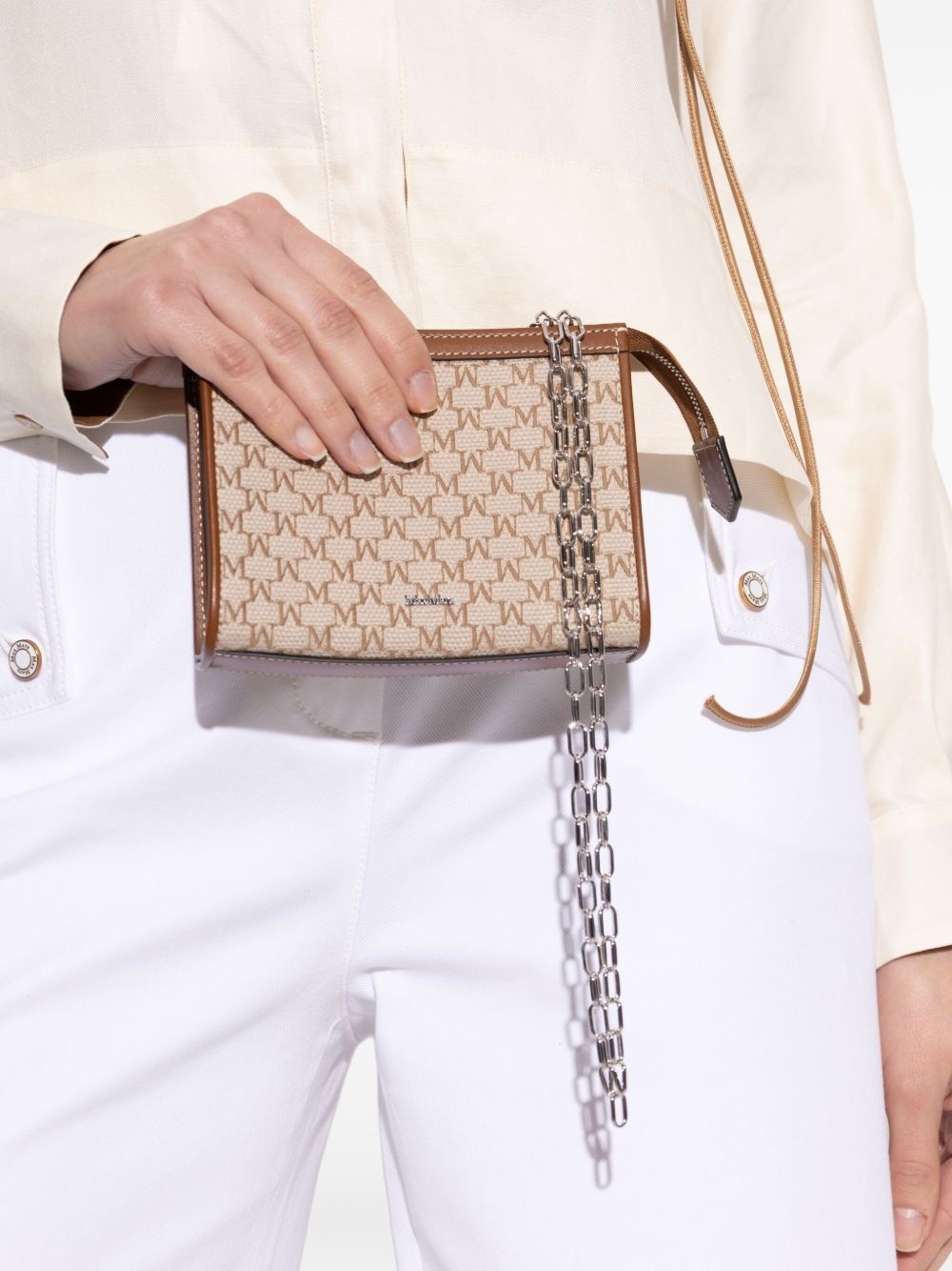 monogram-pattern clutch bag - 2