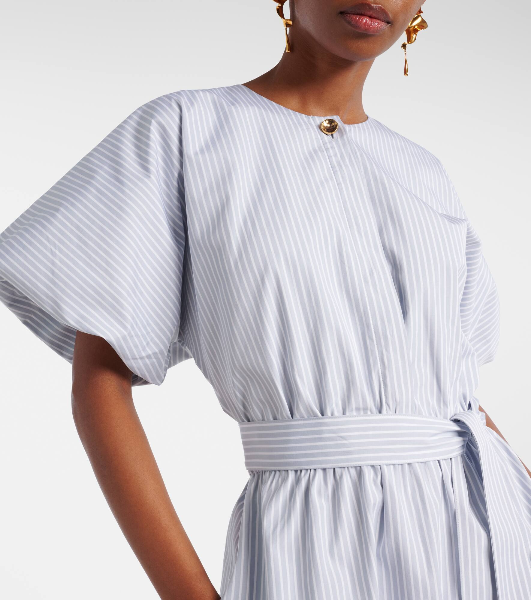 Paulina striped cotton midi dress - 4