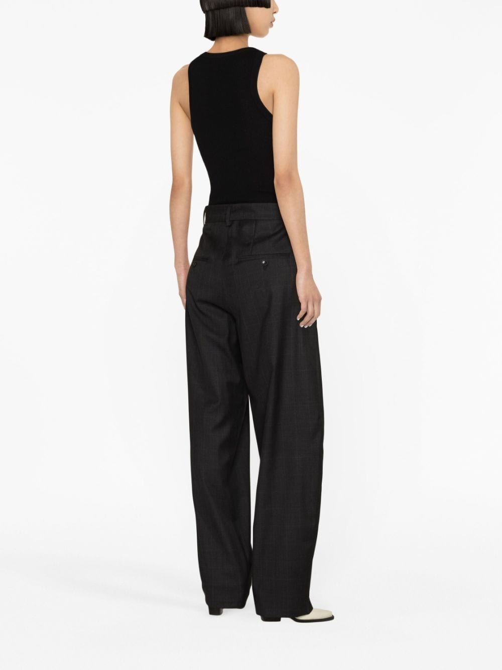 Sopiavea checkered high-waisted trousers - 4