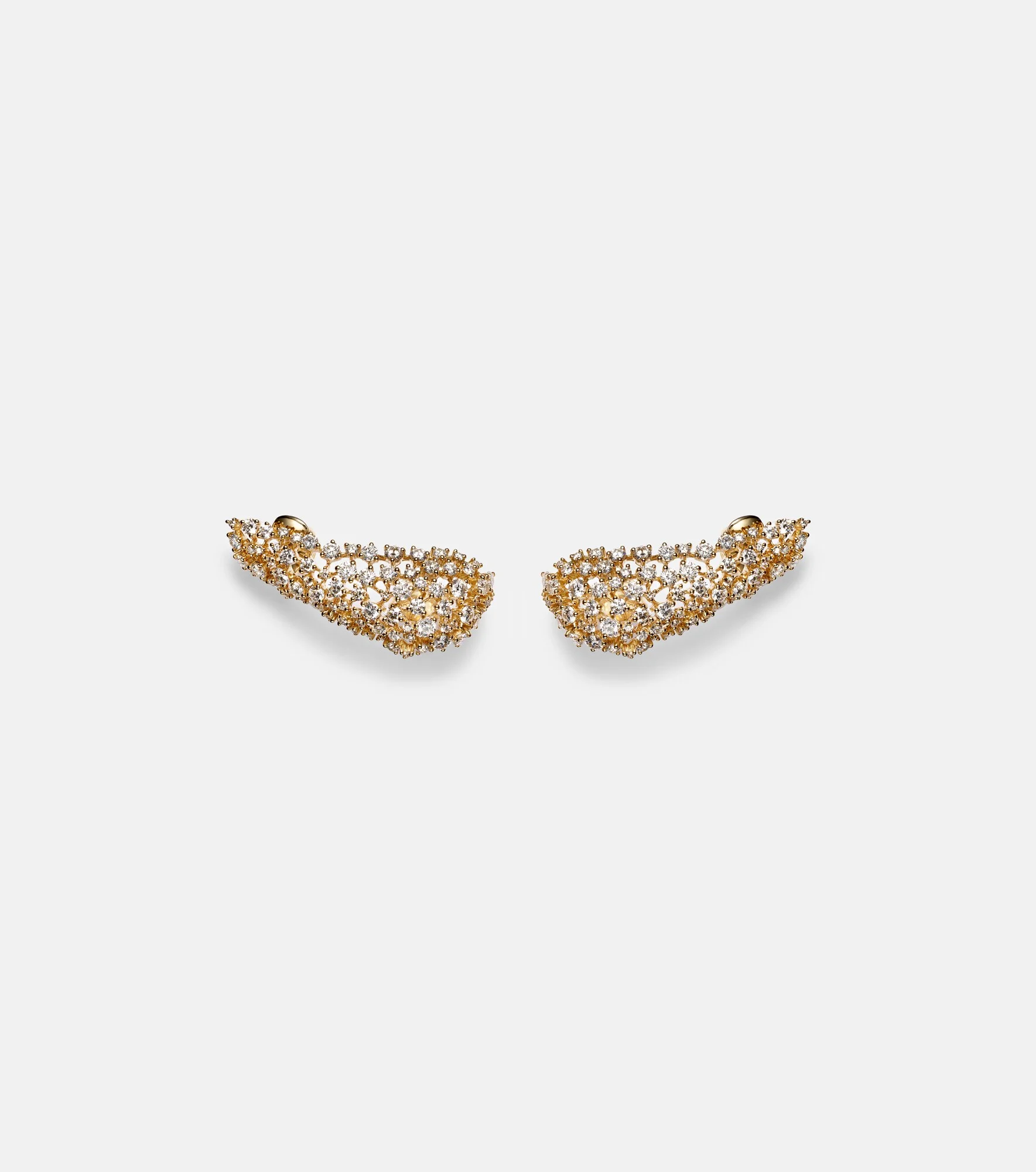 Scatter 18kt gold earrings with diamonds - 1