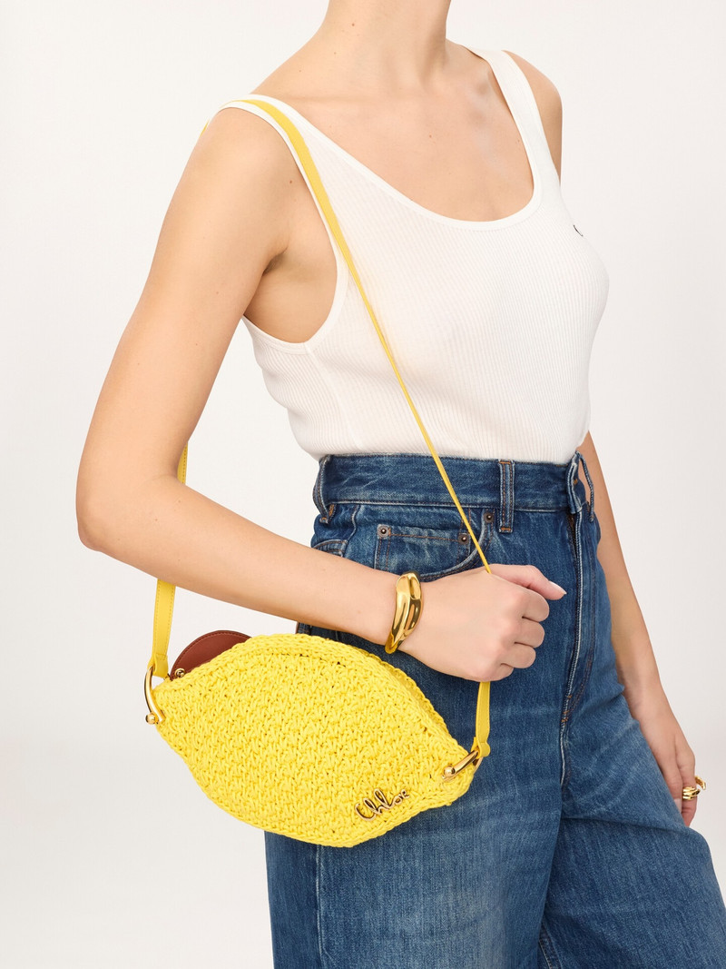 Chloé CHLOÉ TROPICUS LEMON CROSSBODY BAG IN WAXED CORD outlook