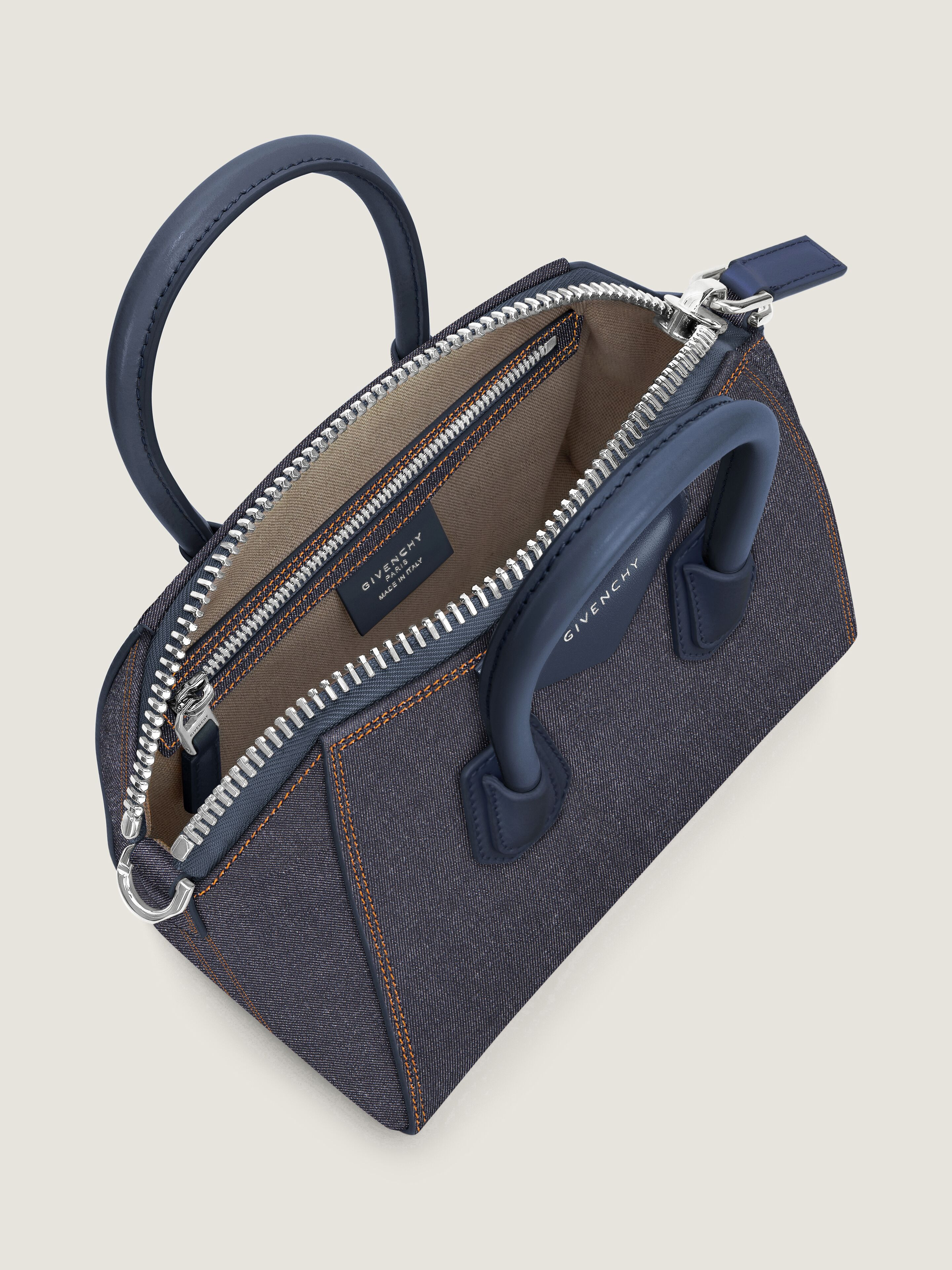 MINI ANTIGONA BAG IN DENIM - 4