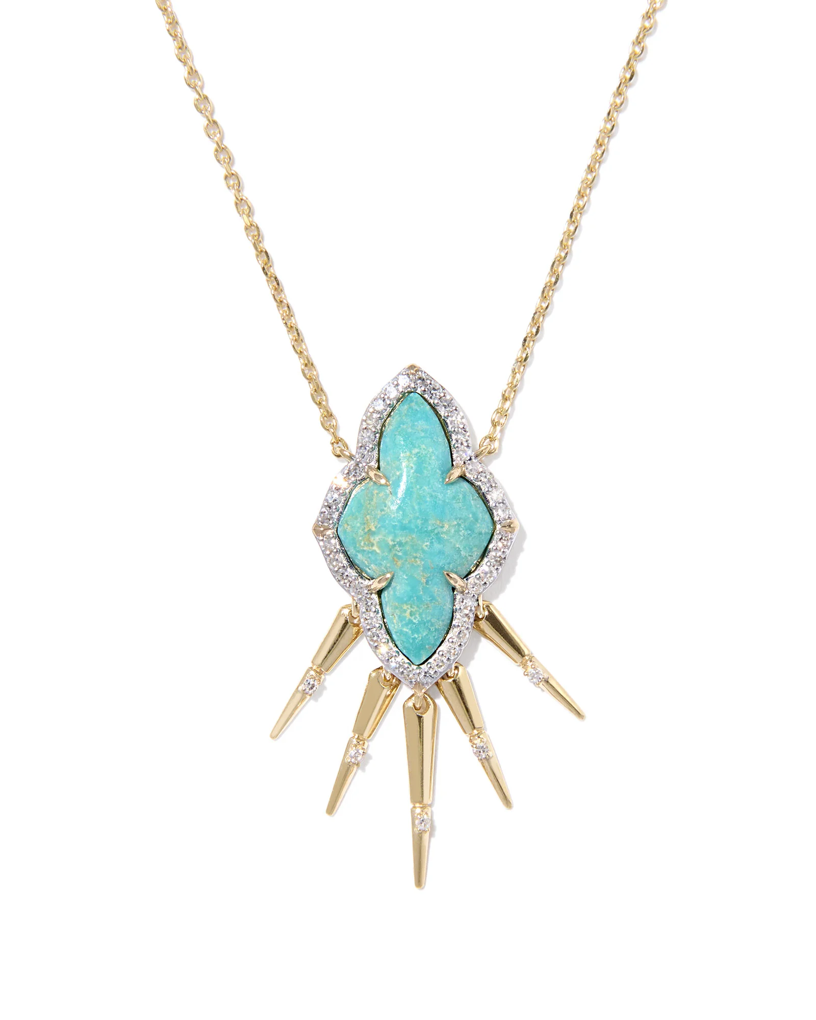 Abbie 14k Yellow Gold Fringe Short Pendant Necklace - 1