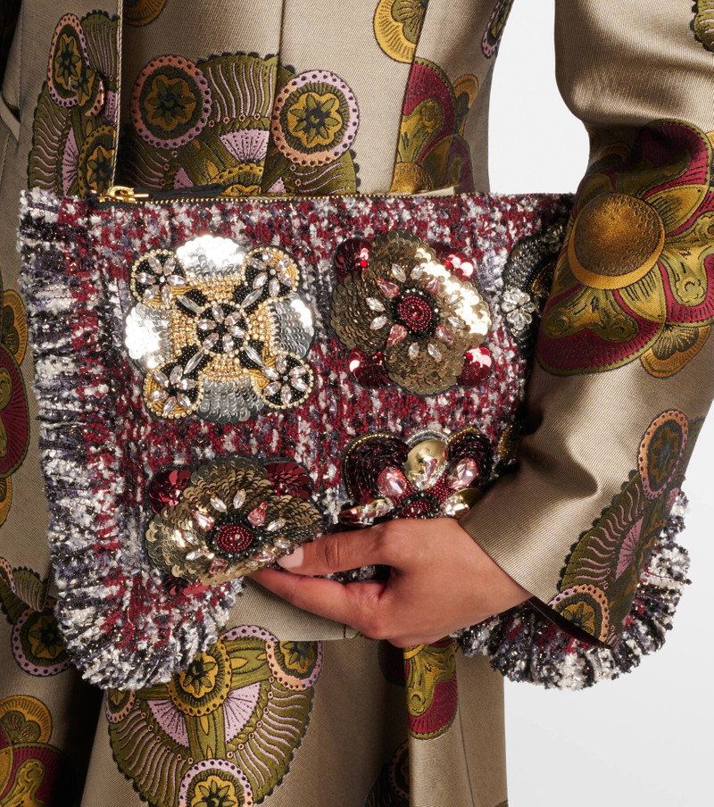 La DoubleJ Small embroidered jacquard pouch outlook