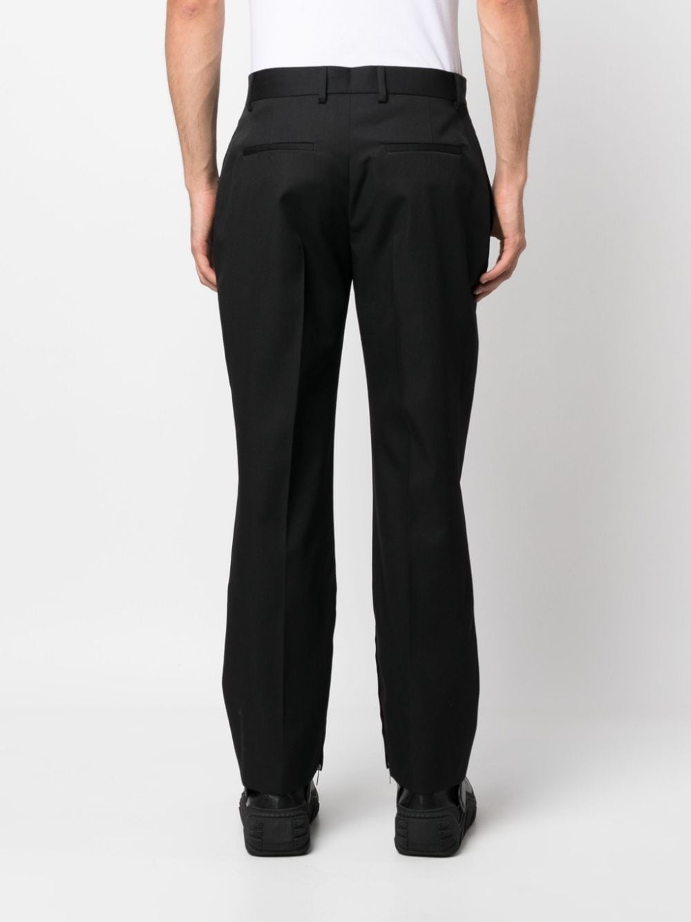 straight-leg wool trousers - 4