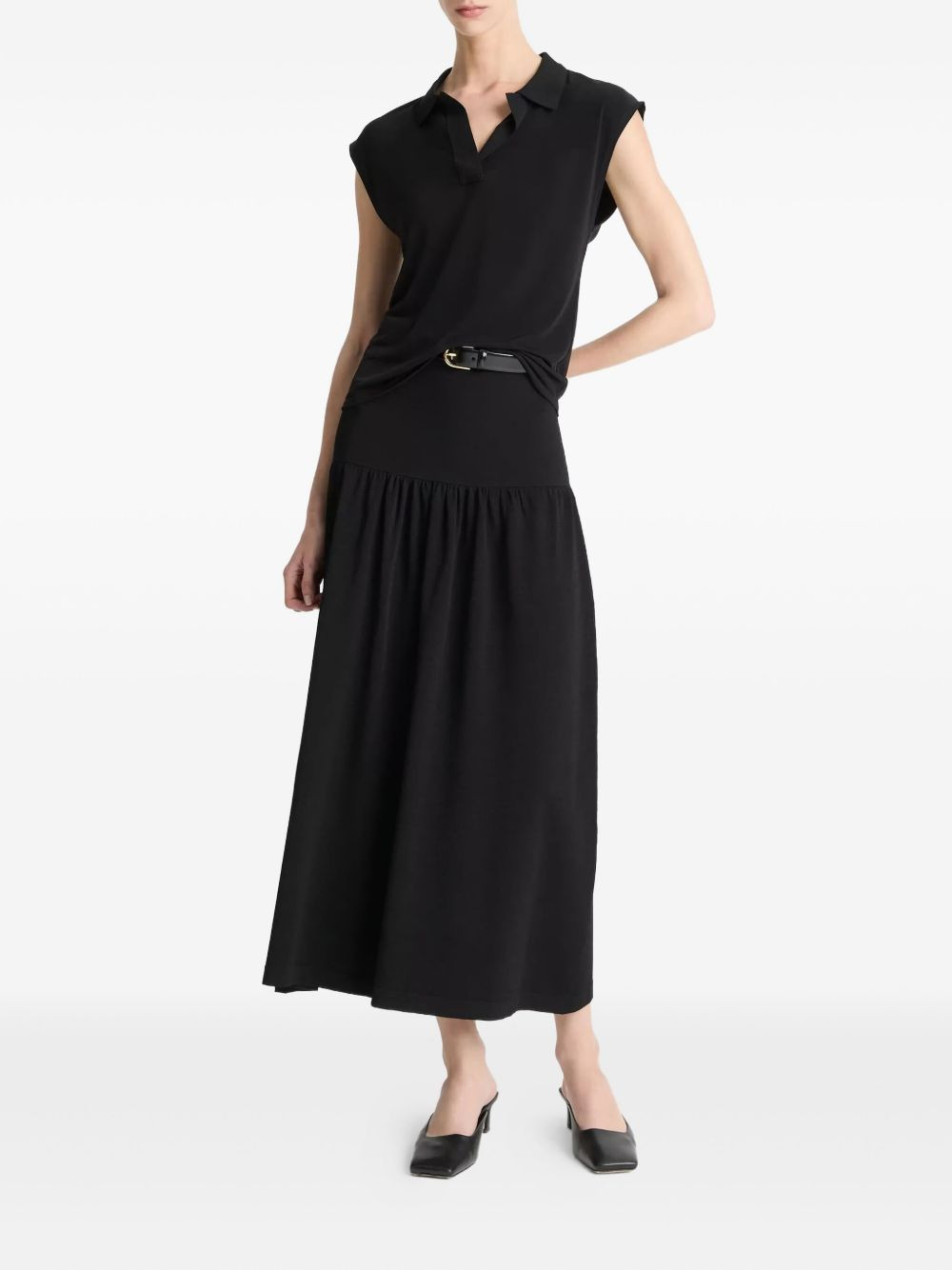cap-sleeve polo top - 2