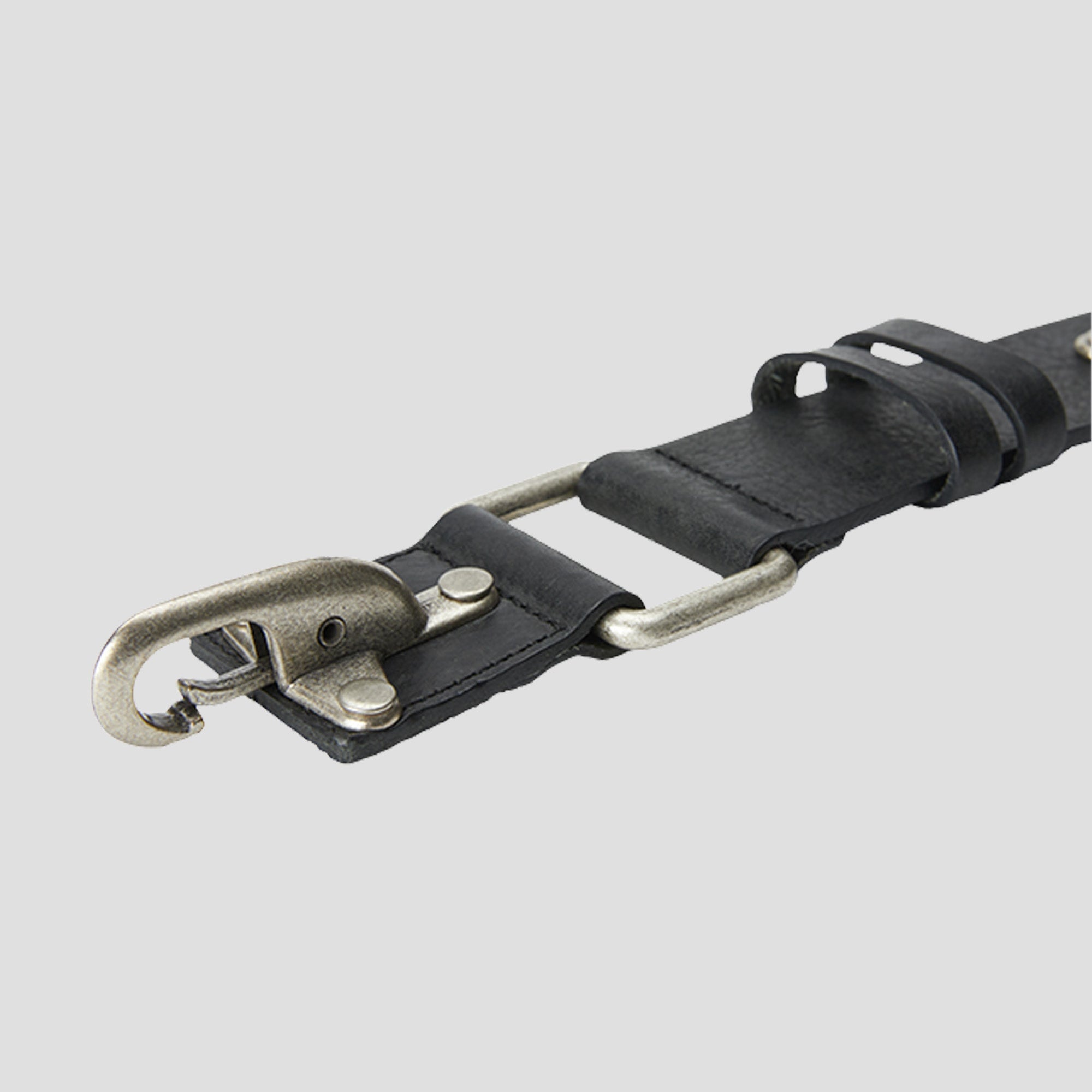 FULL METAL LEATHER BELT - 4