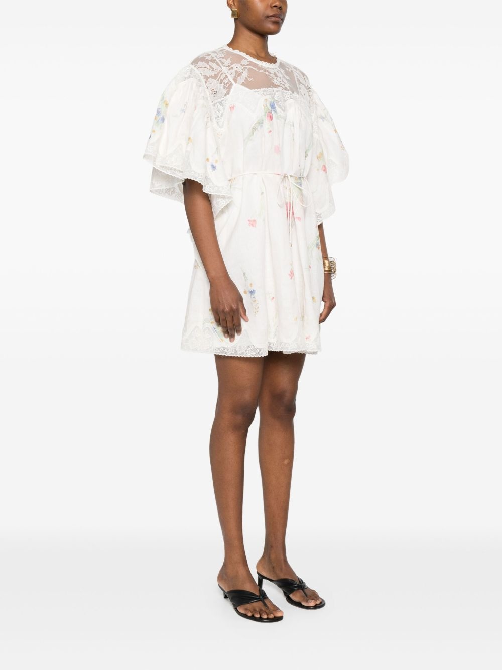 lace-trim dress - 3