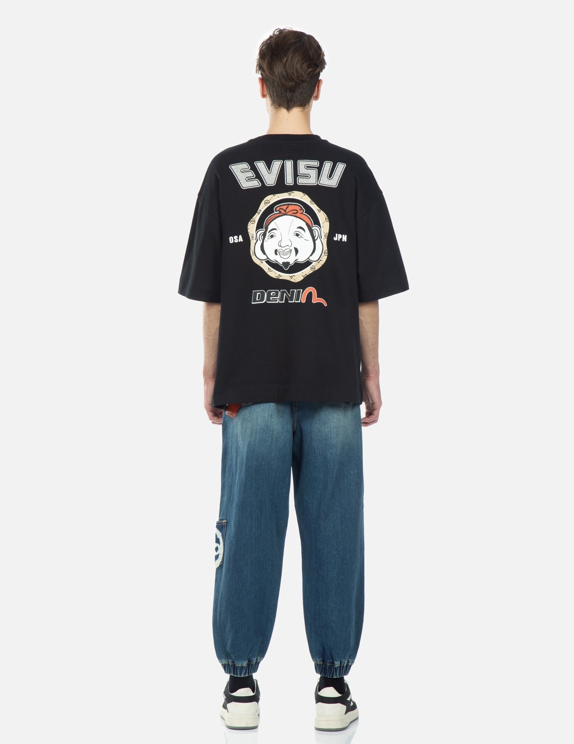 MULTI-POCKET WASHED DENIM JOGGERS - 5