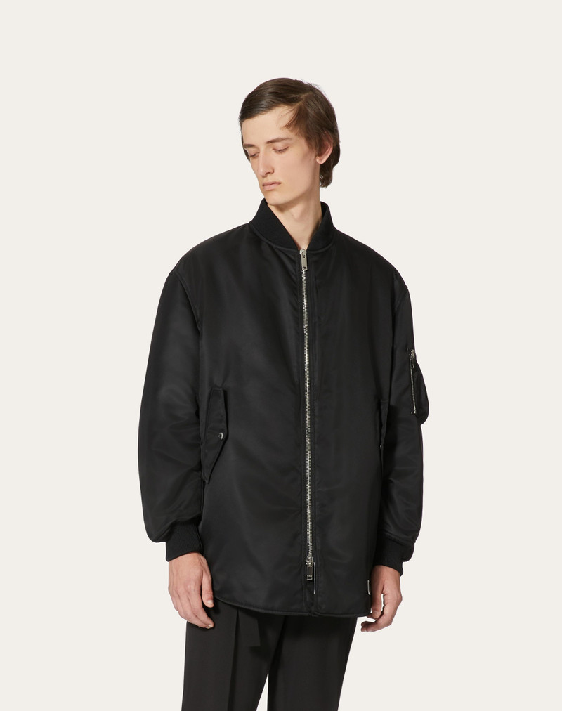 PADDED NYLON VLTN TAG BOMBER JACKET 3