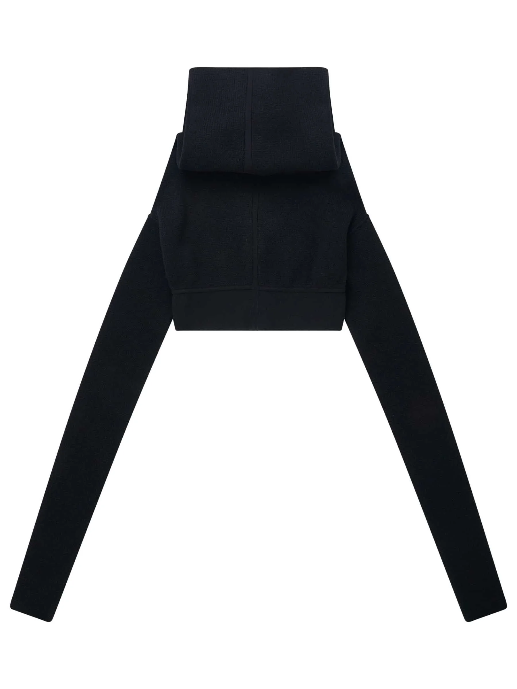 Cowl Pull Knit Sweater in Black - 1