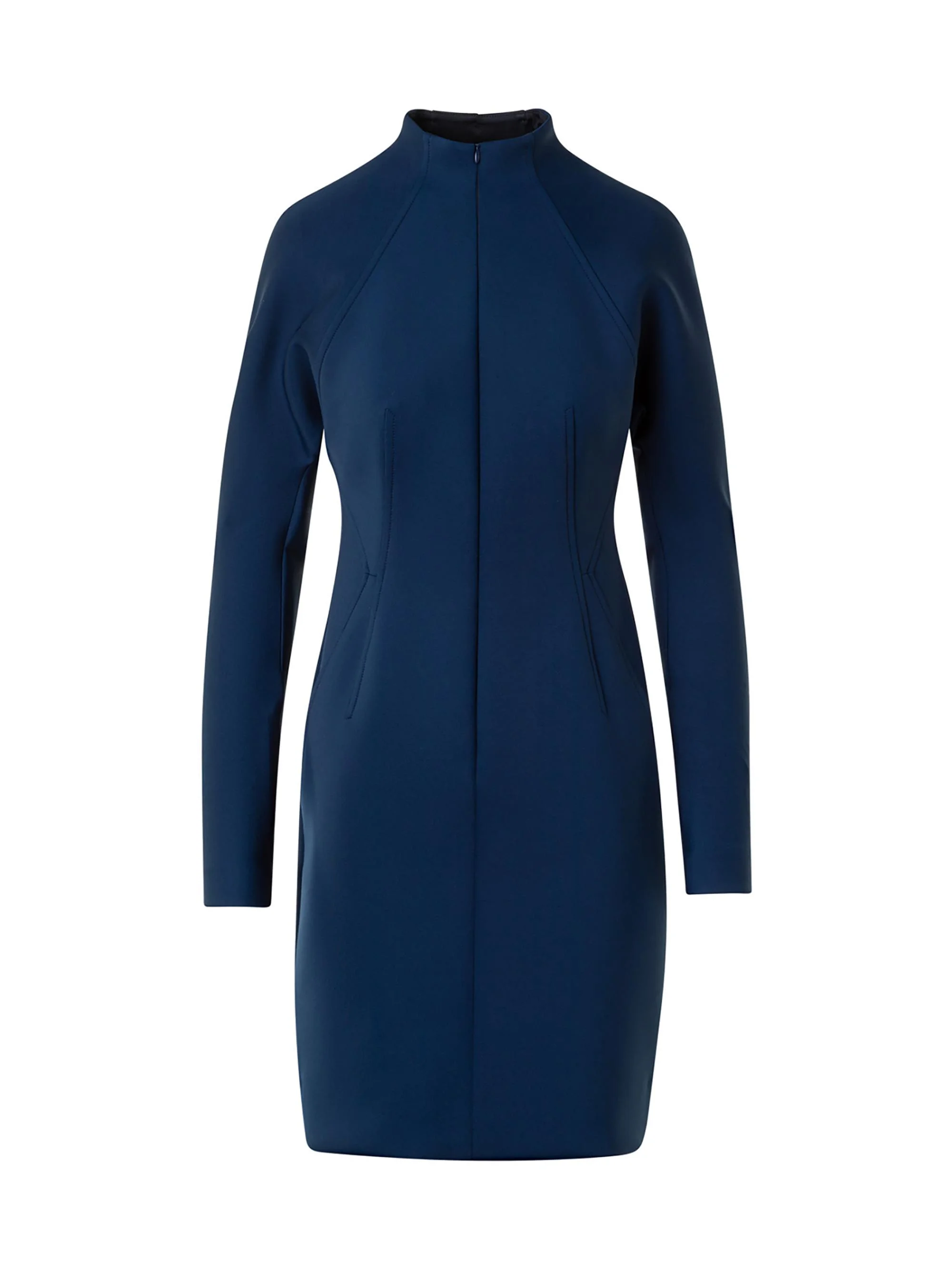 Women's Techno Neoprene Minidress - Denim Blue - 1