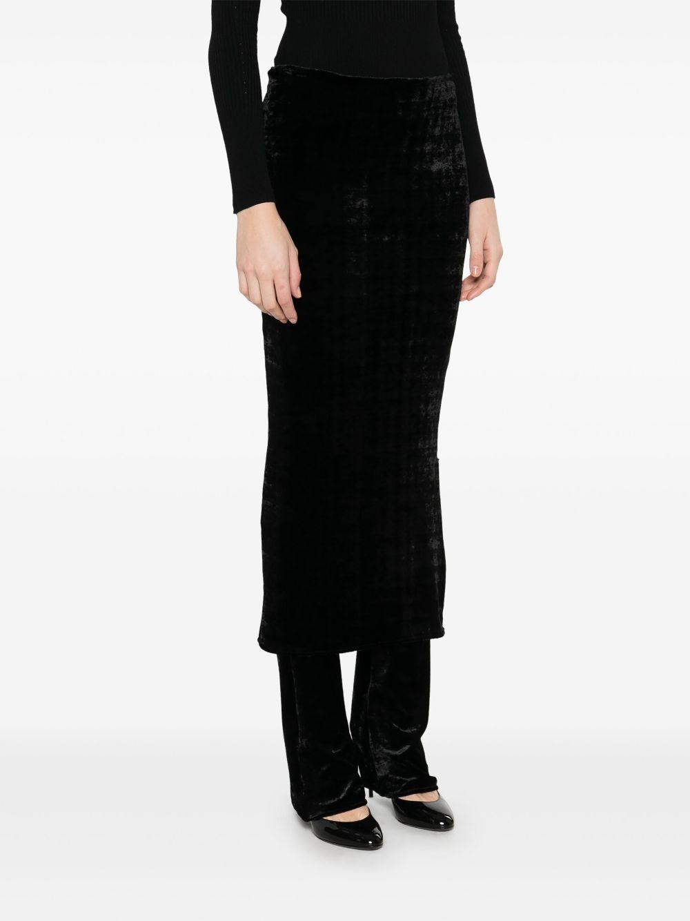 velvet skirt trousers - 3