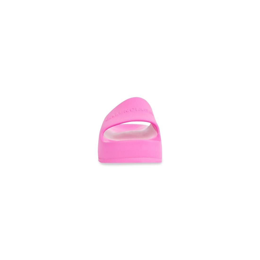 Women's Chunky Slide Sandal in Fluo Pink - 2