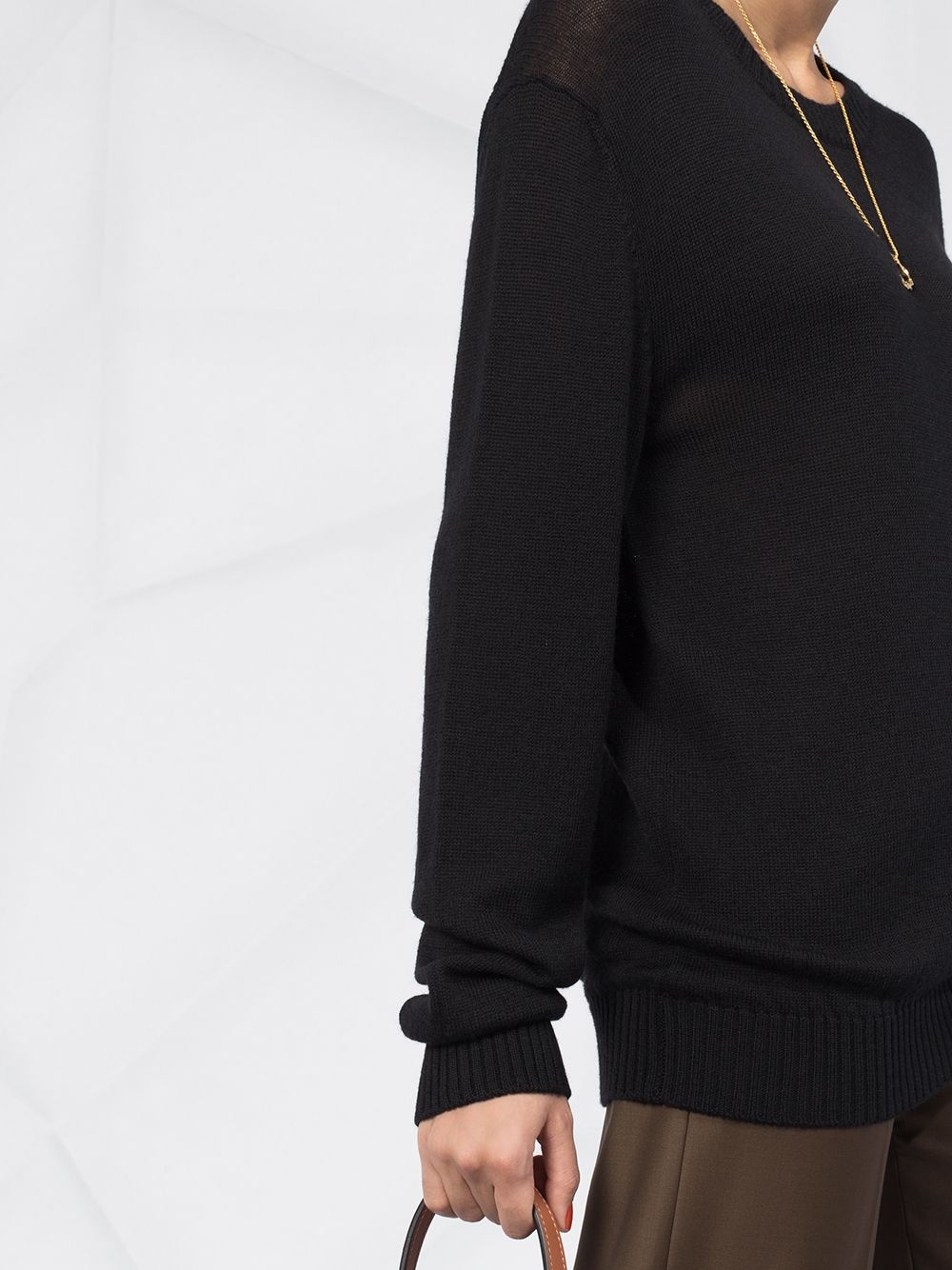 long-sleeve cashmere jumper - 5