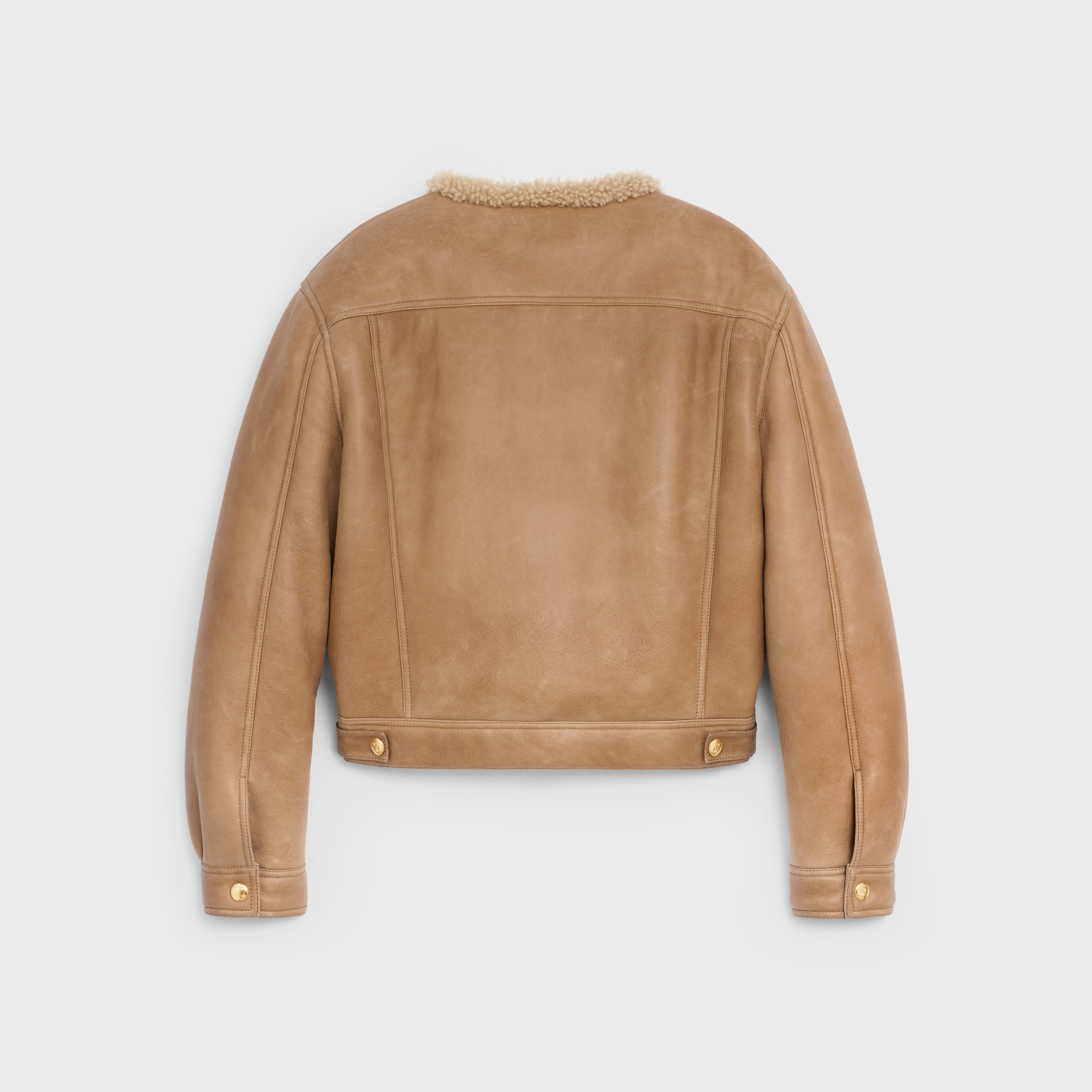 Trucker jacket in curly Lambskin - 2