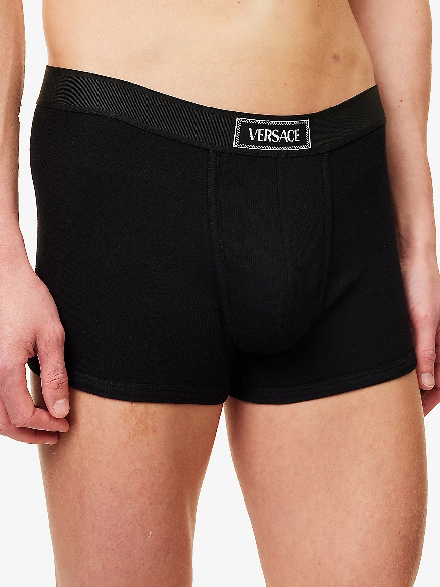 Logo-waistband stretch-cotton trunks - 4