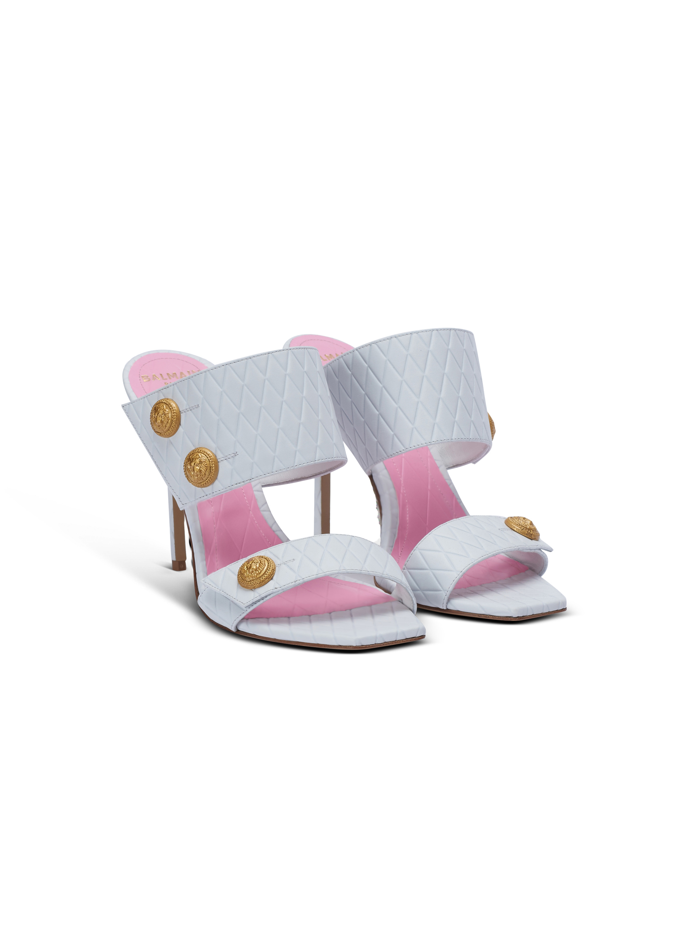 Heeled Eva leather mules - 2