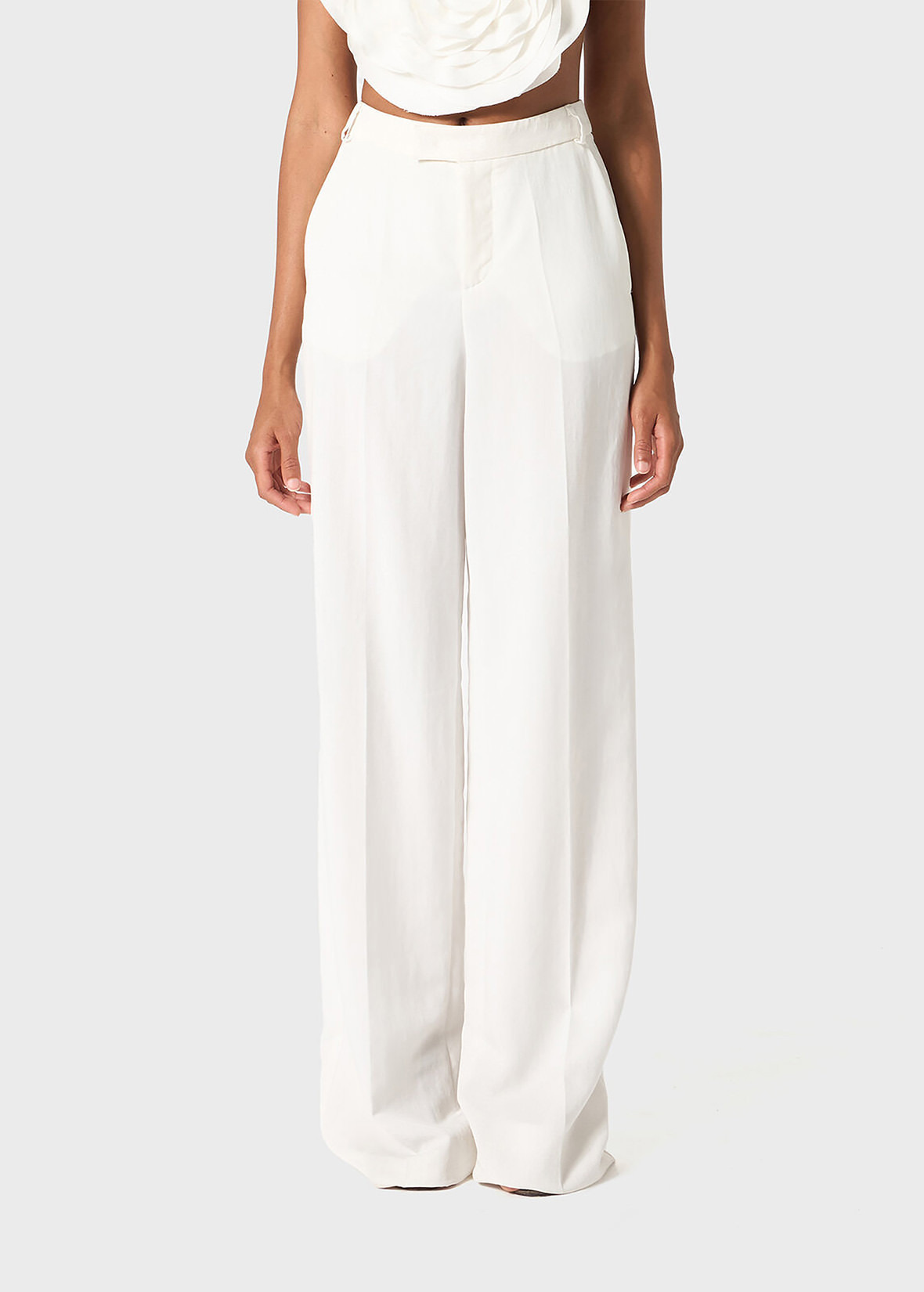 WIDE-LEG PANTS IN GABARDINE - 3