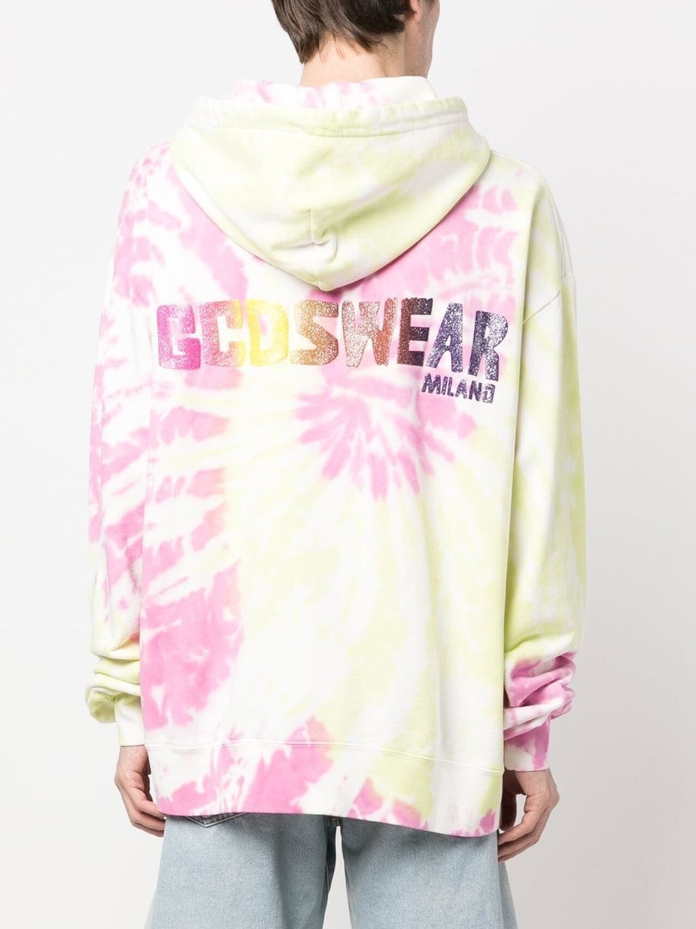 tie-dye print logo hoodie - 4