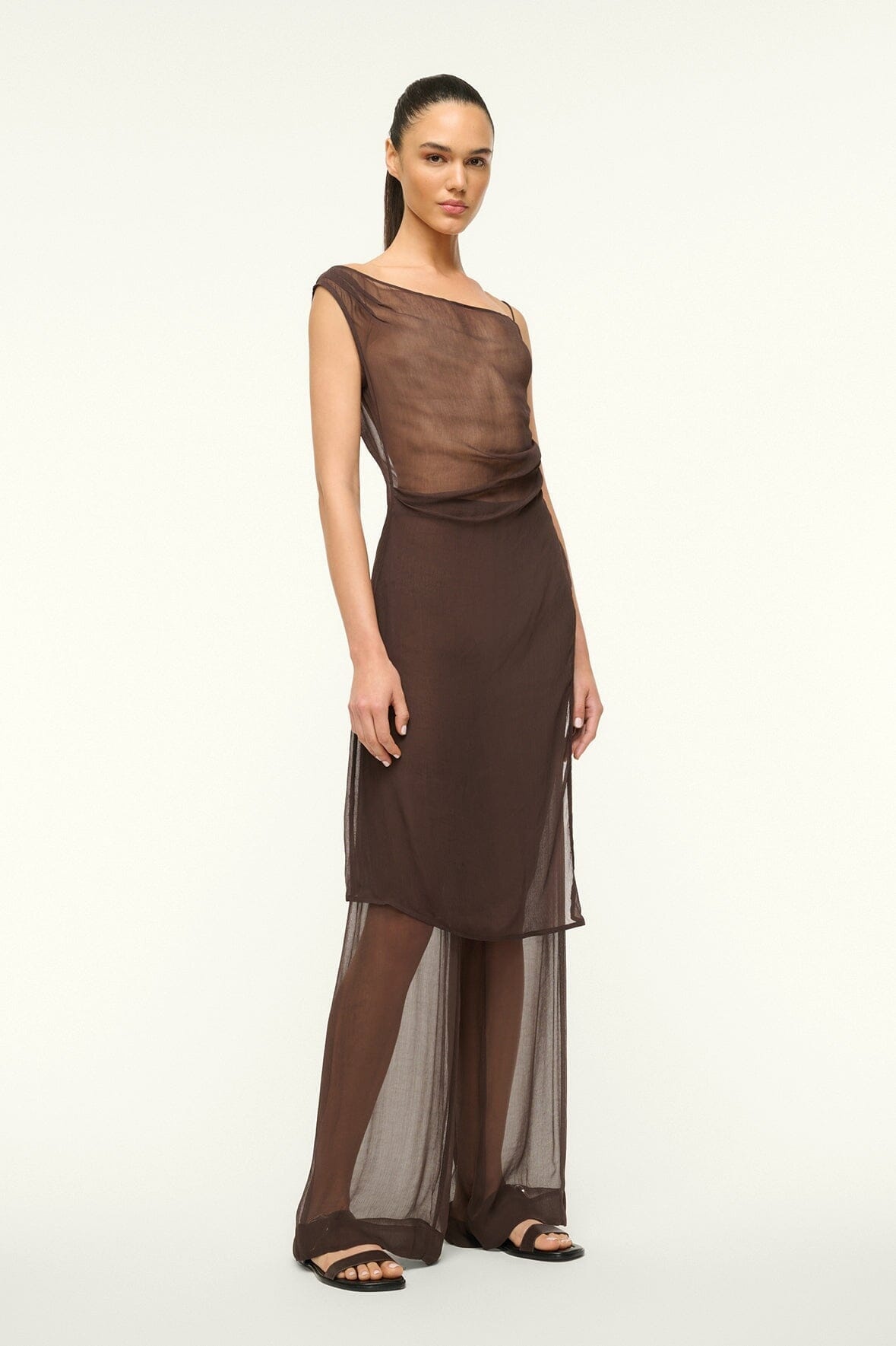 STAUD LUKE PANT DARK CHOCOLATE - 3