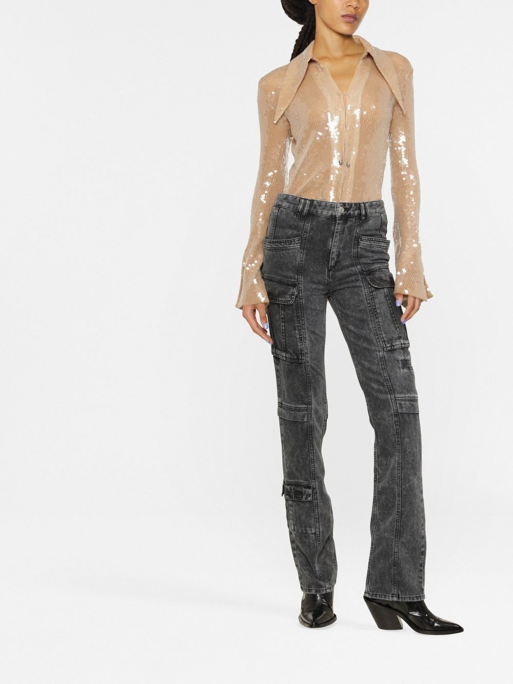 distressed-effect denim jeans - 2