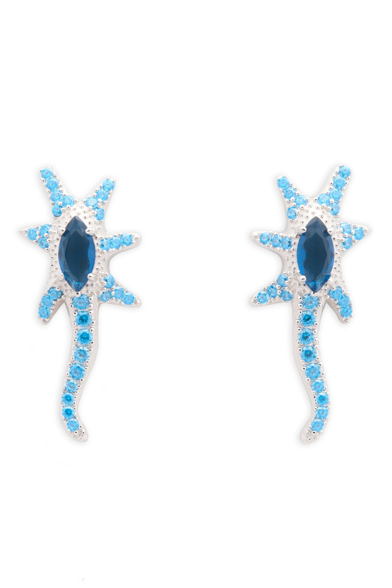 AQUAMARINE STAR TRAIL EARRINGS 1