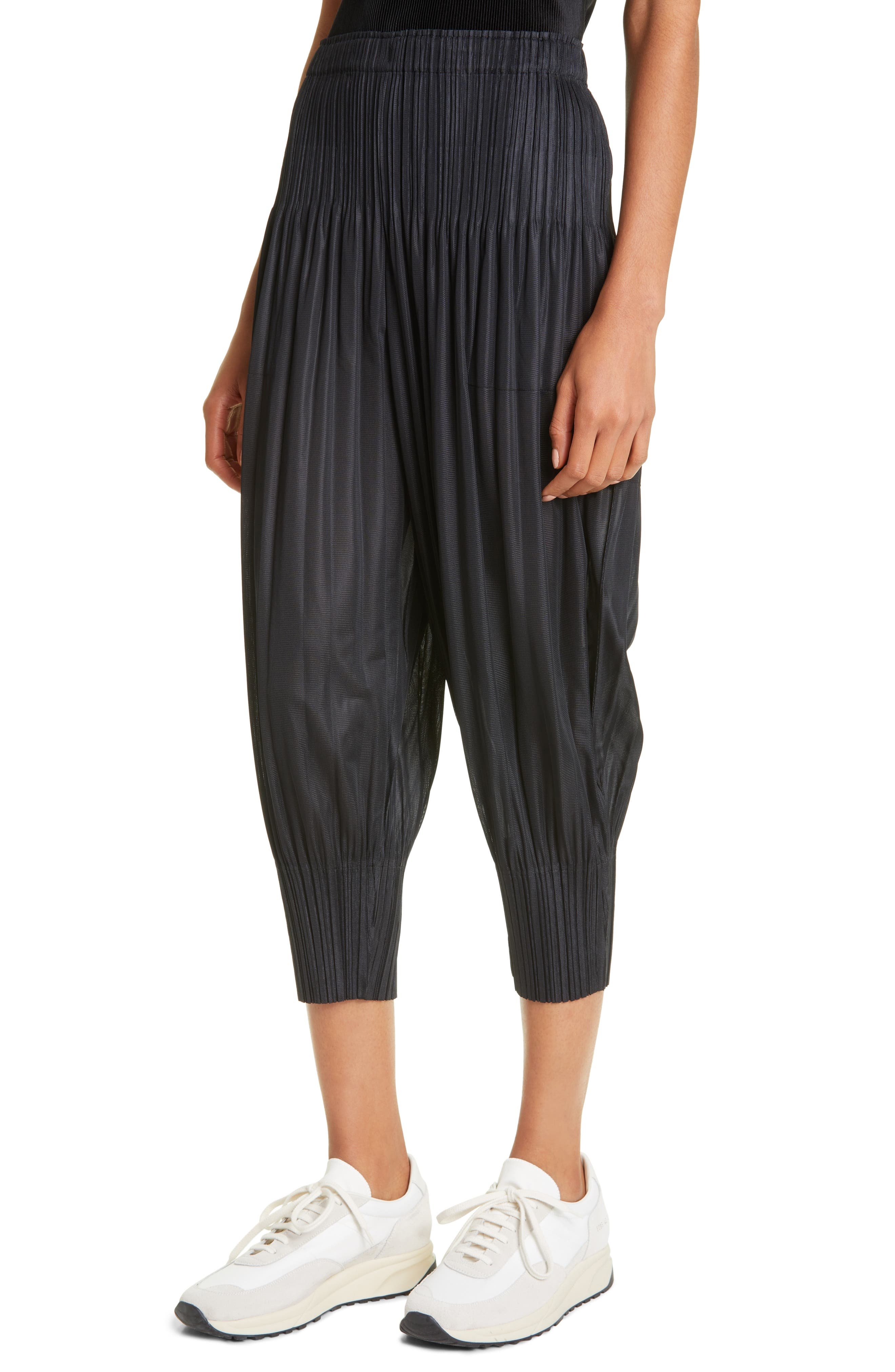Pleats Please Issey Miyake Fluffy Basics Pants in 15-Black at Nordstrom - 5