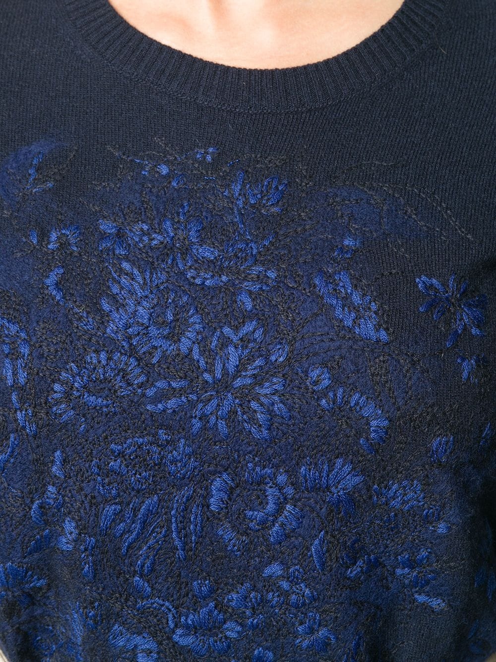 Bluegrace embroidery crew-neck jumper - 5