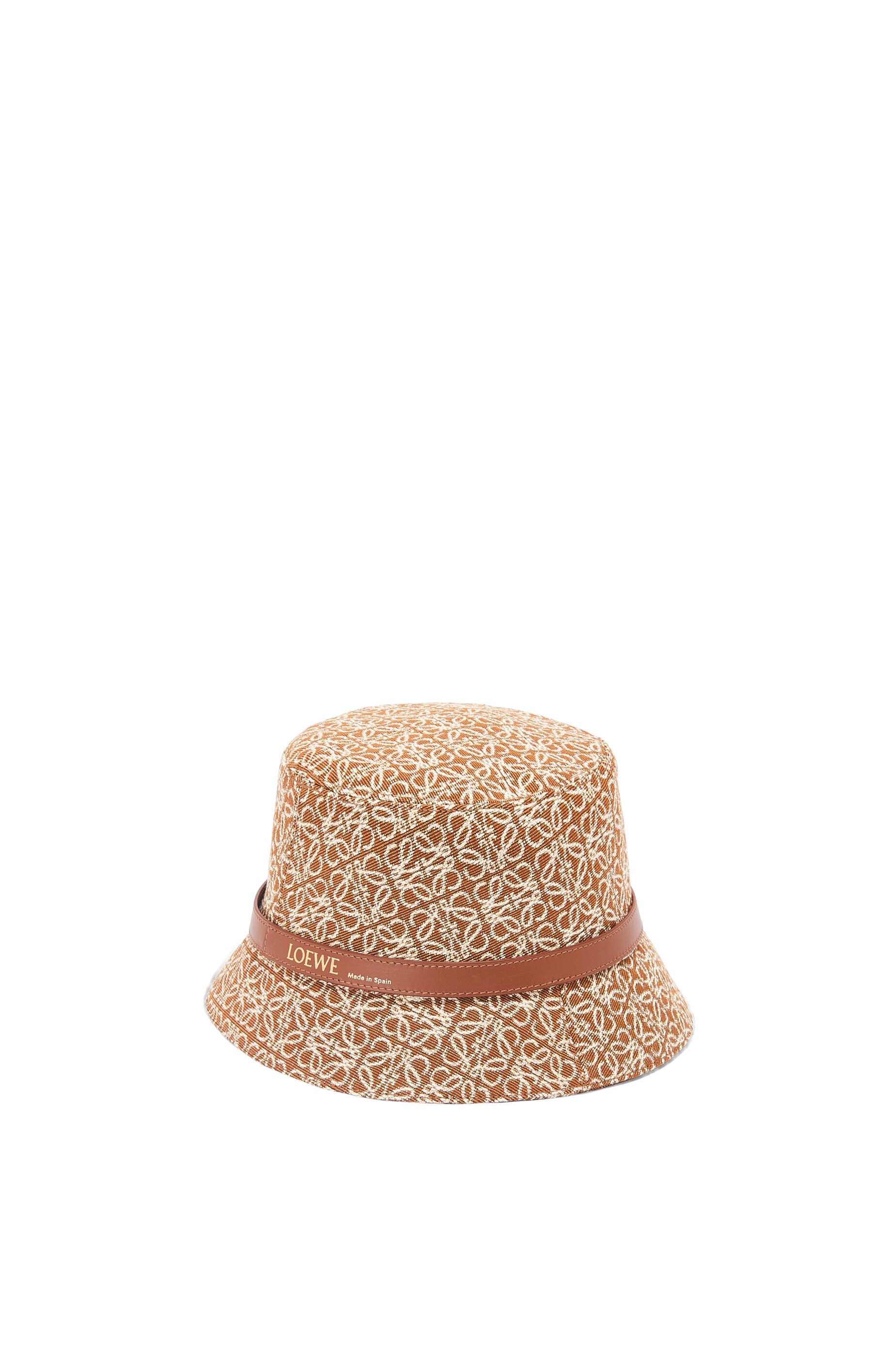 Anagram bucket hat in jacquard and calfskin - 4