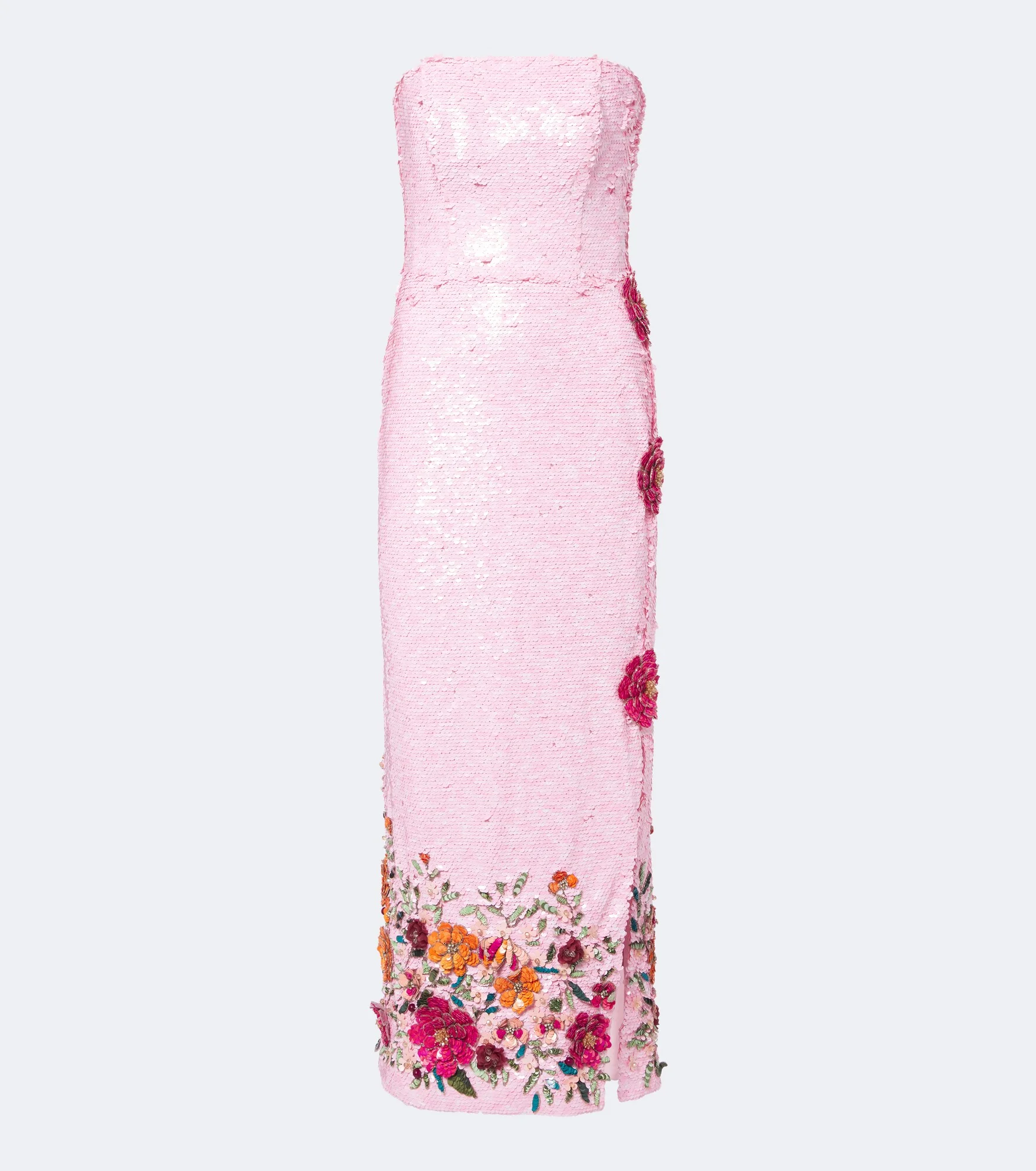 Harlee floral-appliqué sequined cocktail dress - 1
