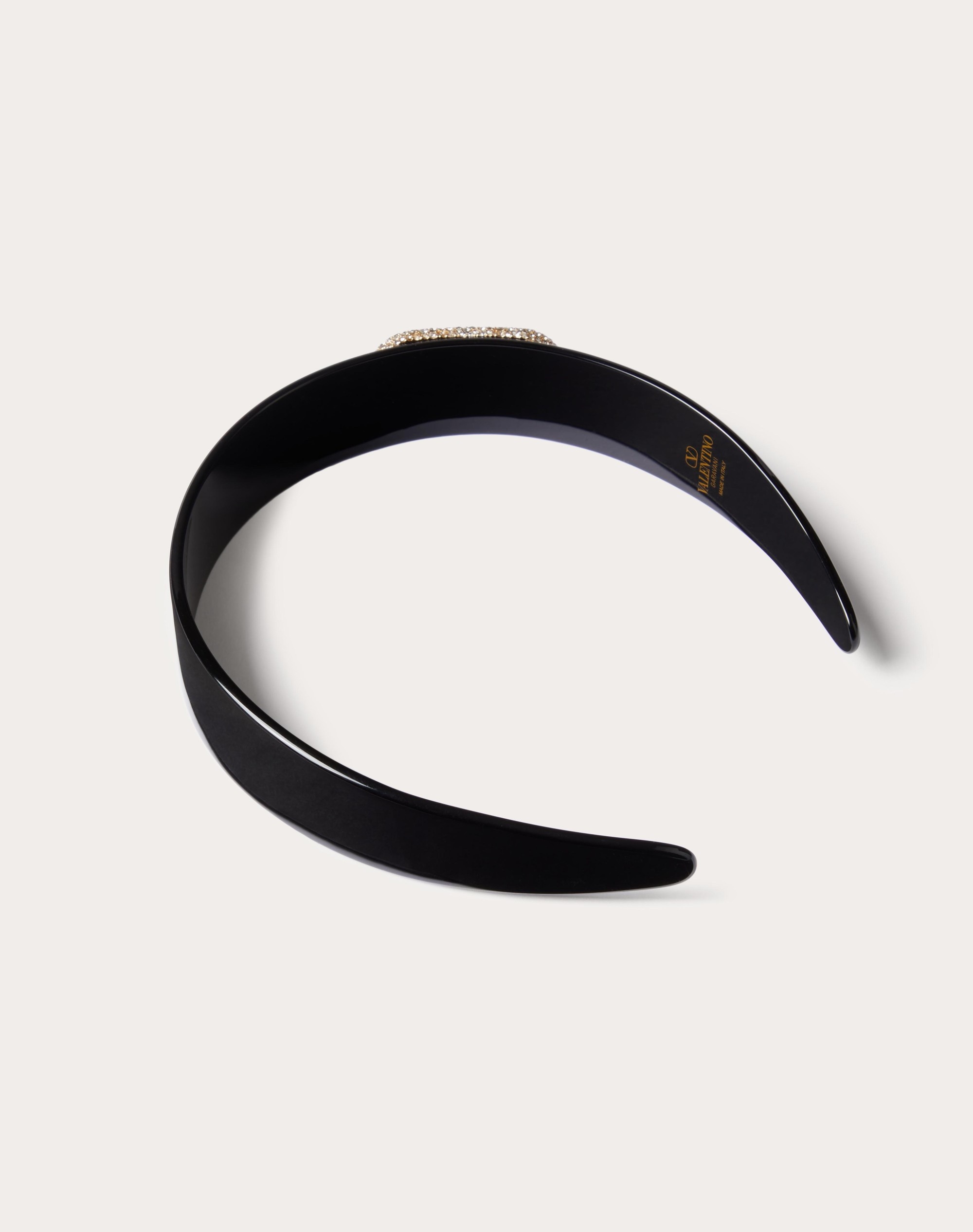 VLOGO SIGNATURE RESIN, METAL AND SWAROVSKI® CRYSTAL HAIRBAND - 3