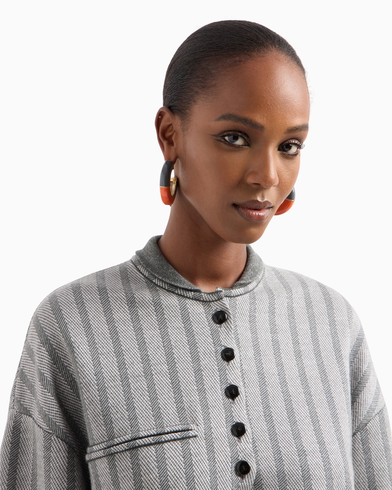 JACQUARD KNIT SHORT JACKET - 5