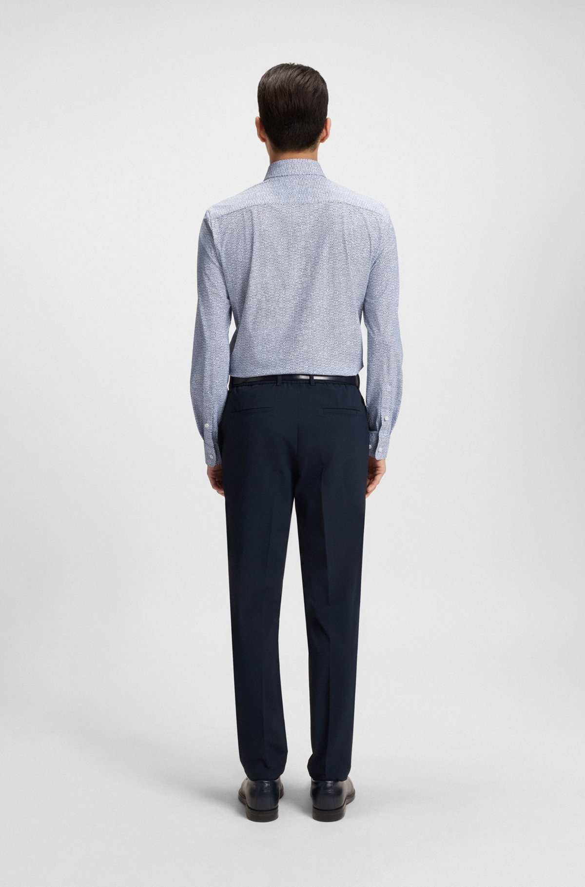 SLIM-FIT SHIRT IN PRINTED PERFORMANCE-STRETCH JERSEY - 5