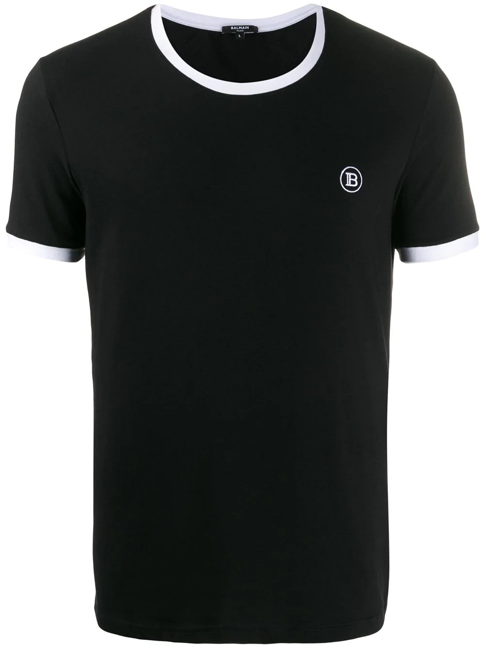 contrast trim T-shirt - 1