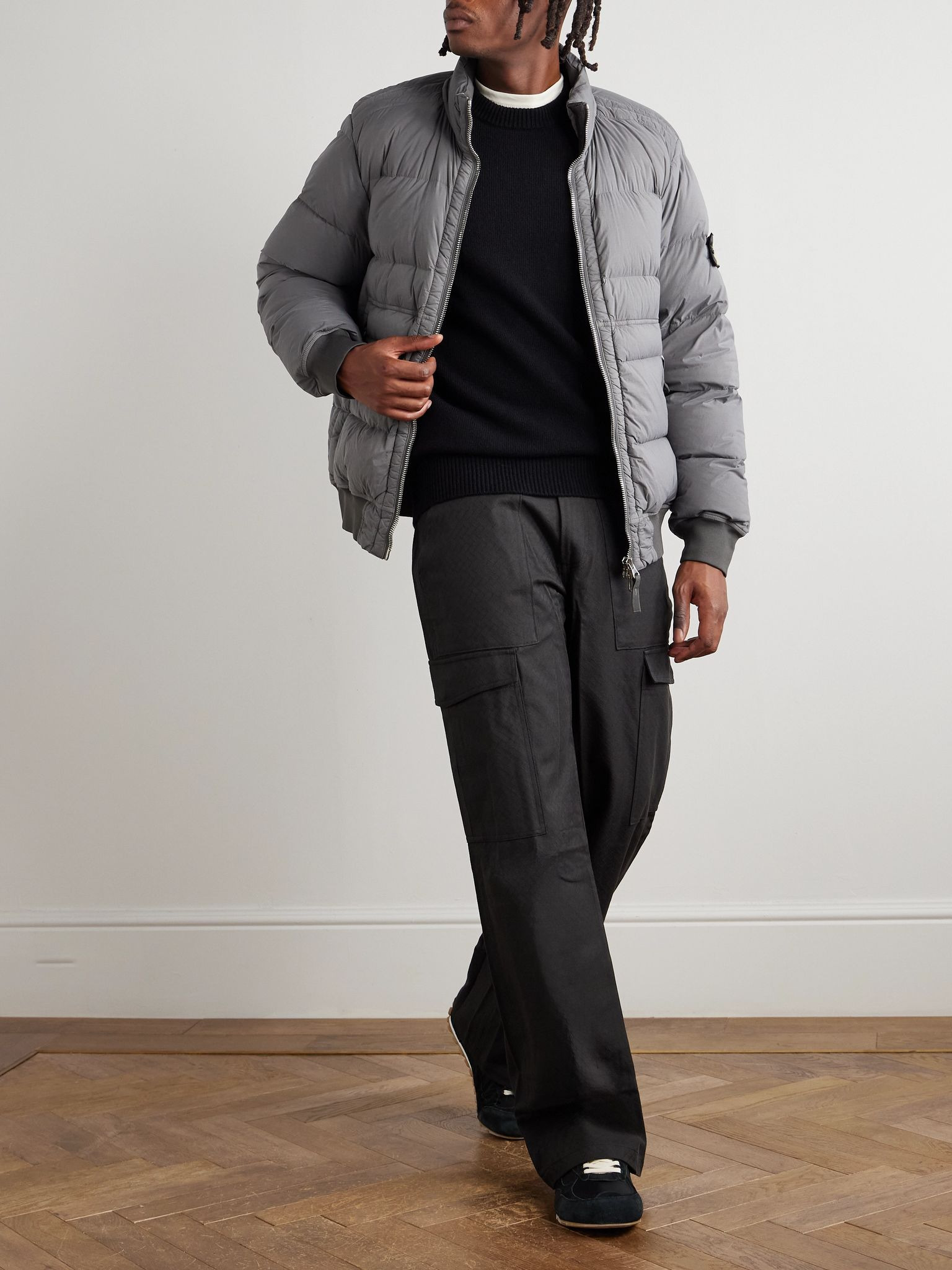 Logo-Appliquéd Wool-Blend Sweater Black - 2