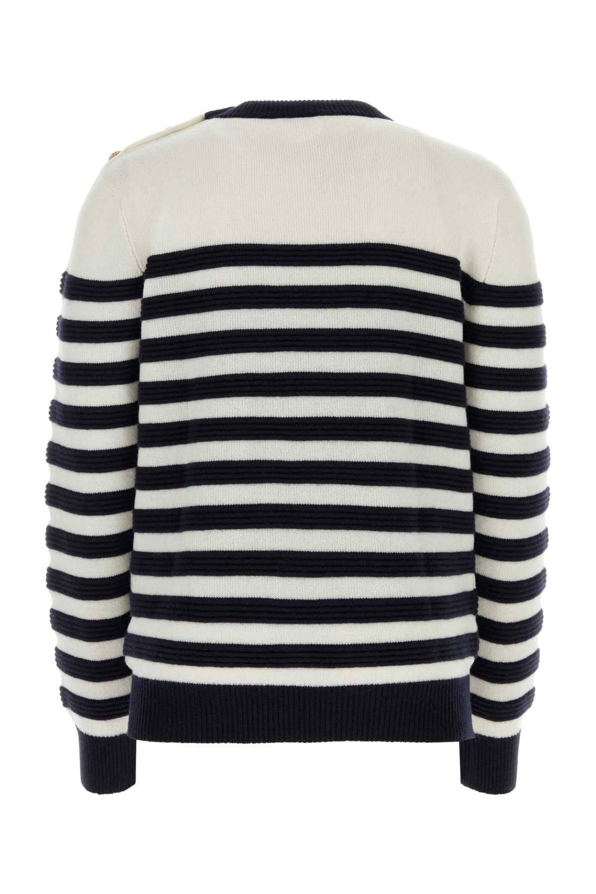 Balmain Men Embroidered Cashmere Sweater - 2
