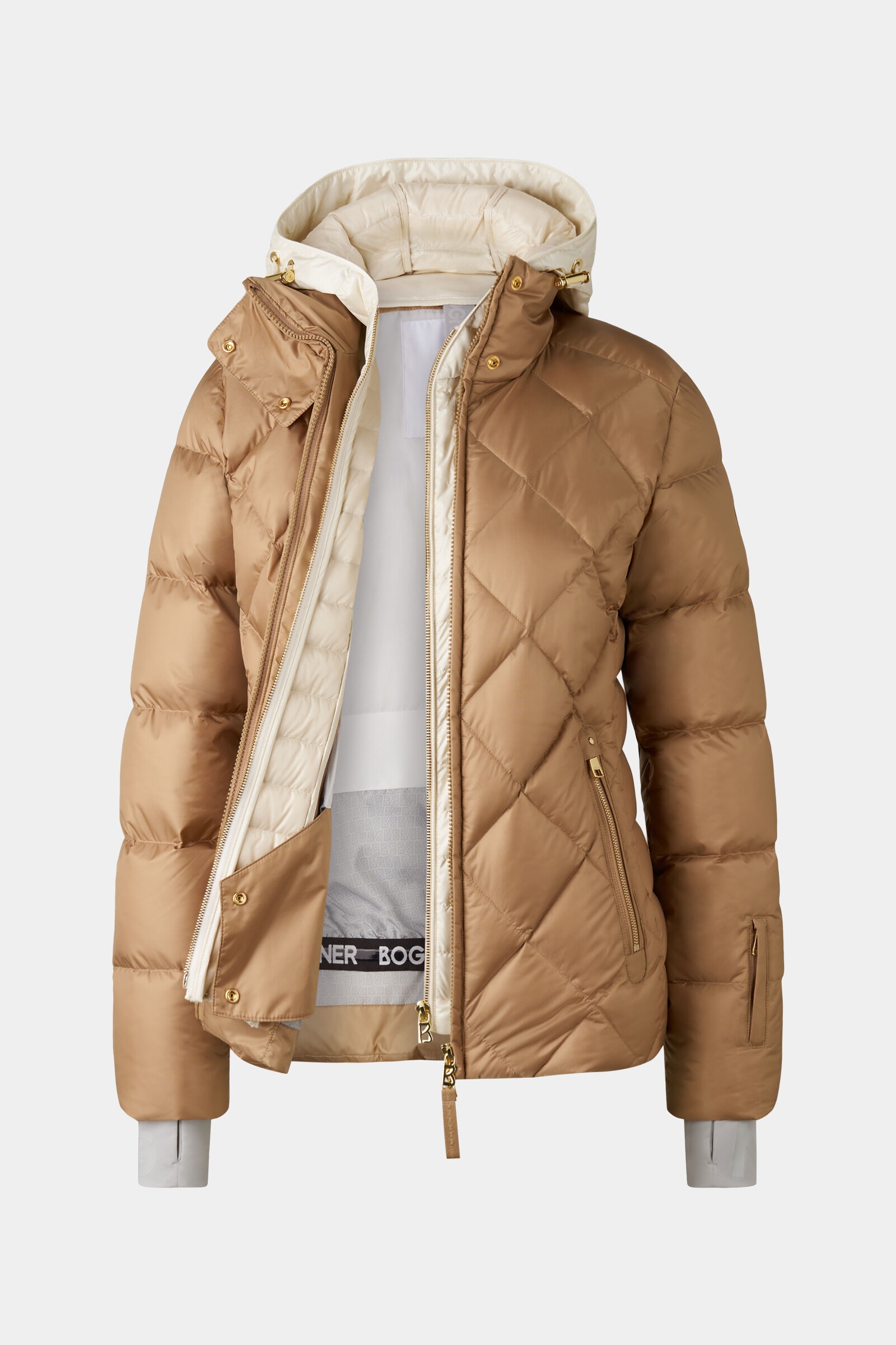 Carlie Down ski jacket in Camel - 2