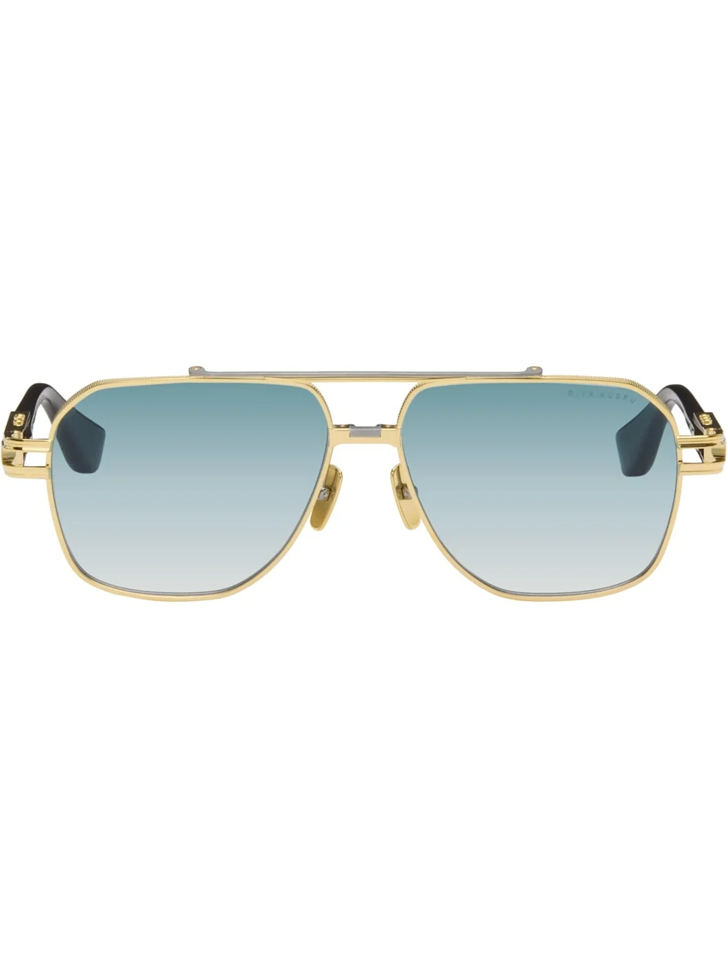 SSENSE Exclusive Gold KUDRU Sunglasses - 1