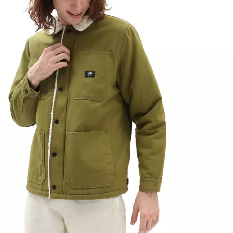 Men's Vans Casual Cargo lapel Jacket Green VN0A5KLKYXV - 4