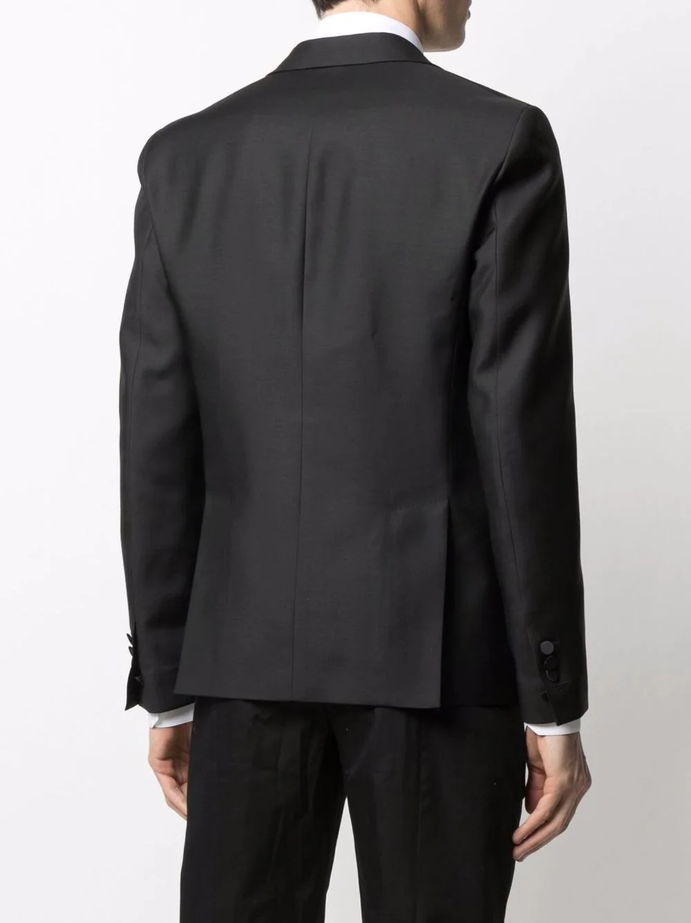 embroidered peak-lapel jacket - 4