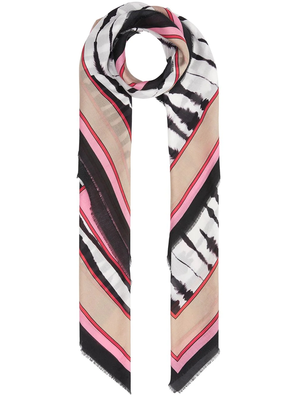 Watercolour print square scarf - 1