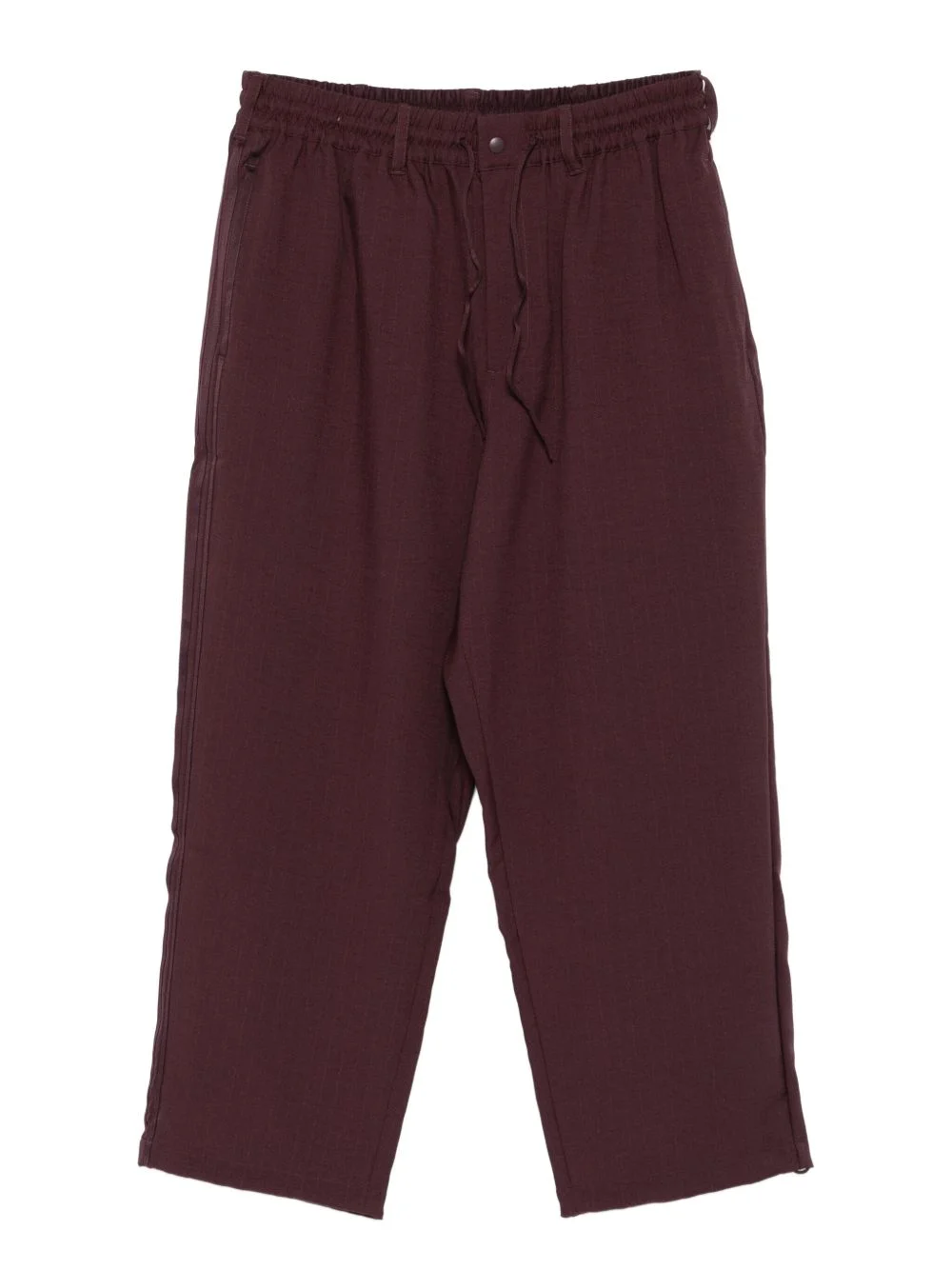 drawstring-waist cotton trousers - 1