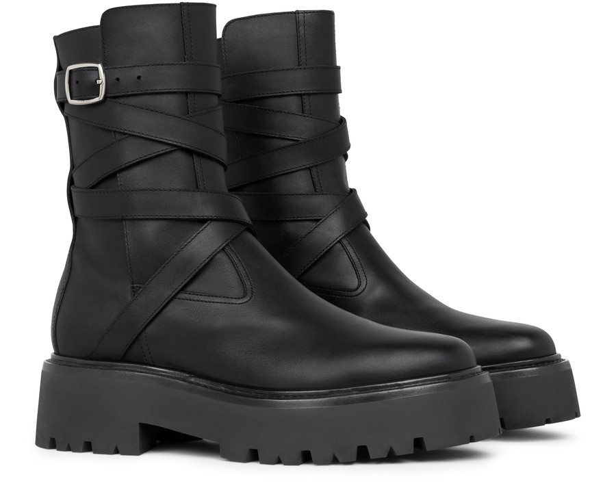 Celine bulky buckled jodphur Medium boots in calfskin - 2