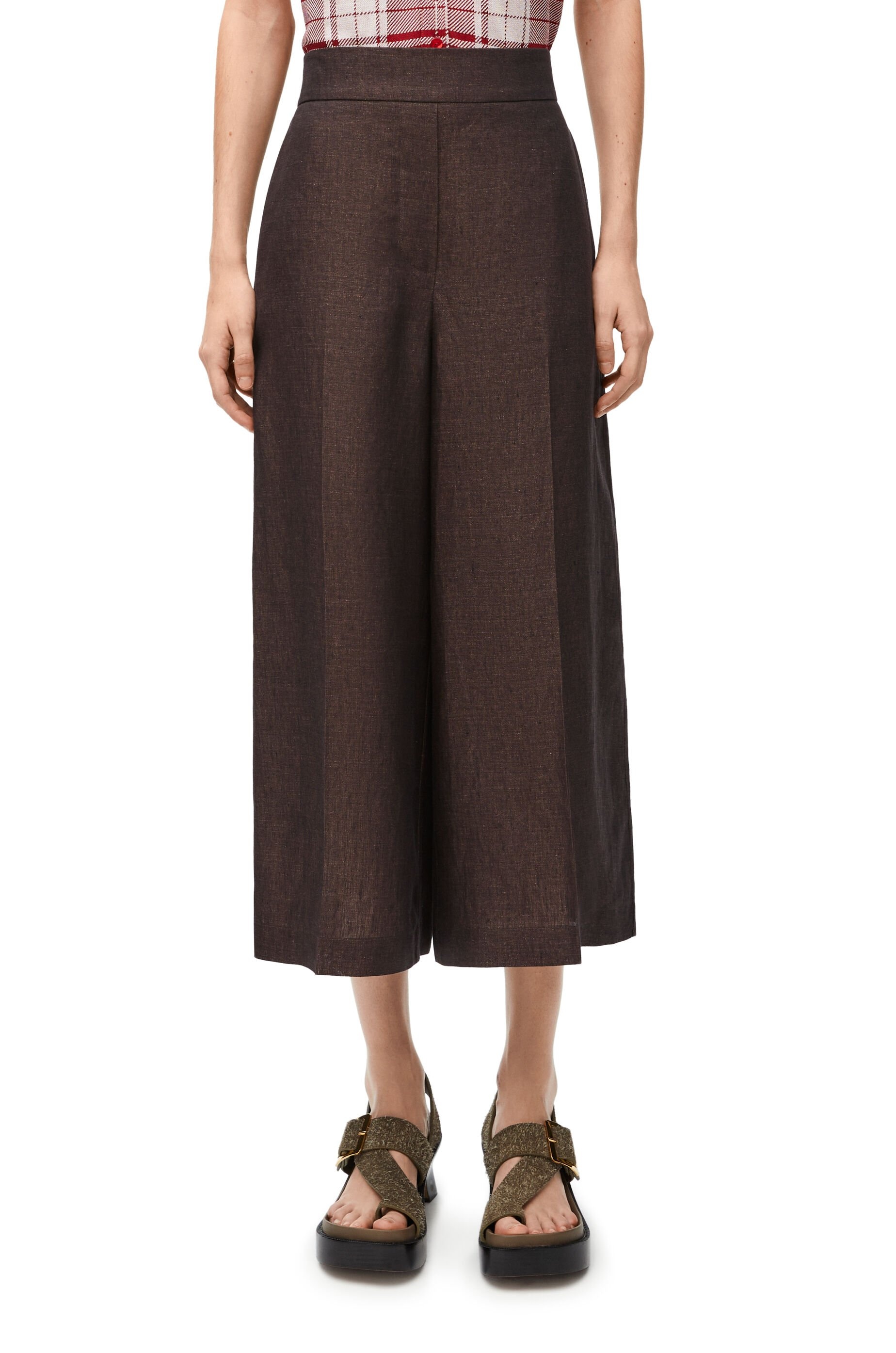 Cropped trousers in linen - 3